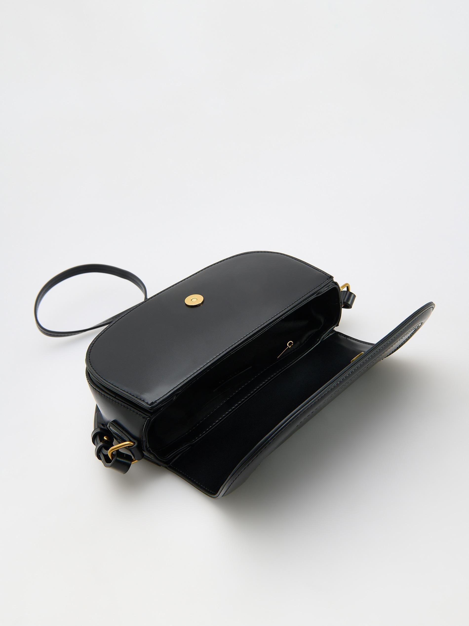 Black Plain Handmade Purse, Black, large image number 4