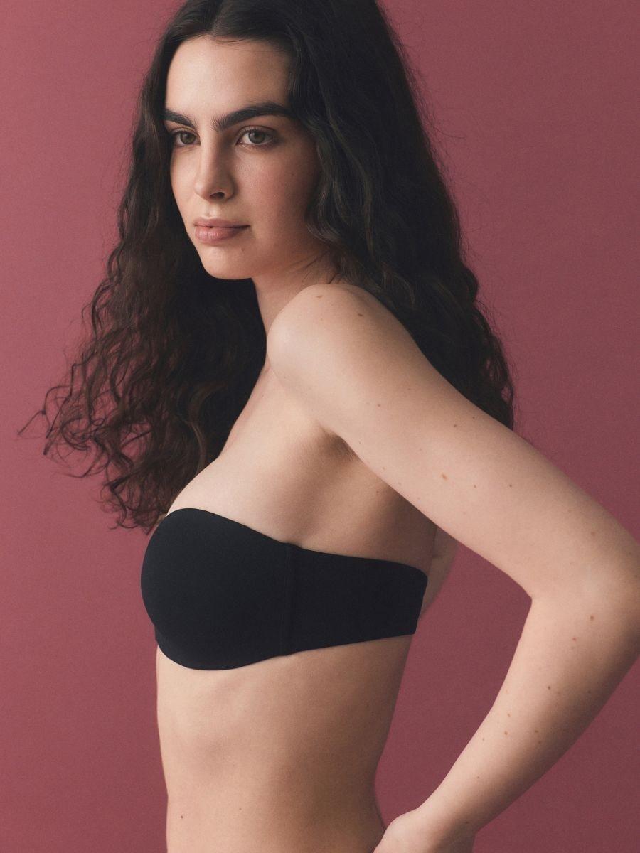 Black Set Of 2 Bandage Bras, , medium