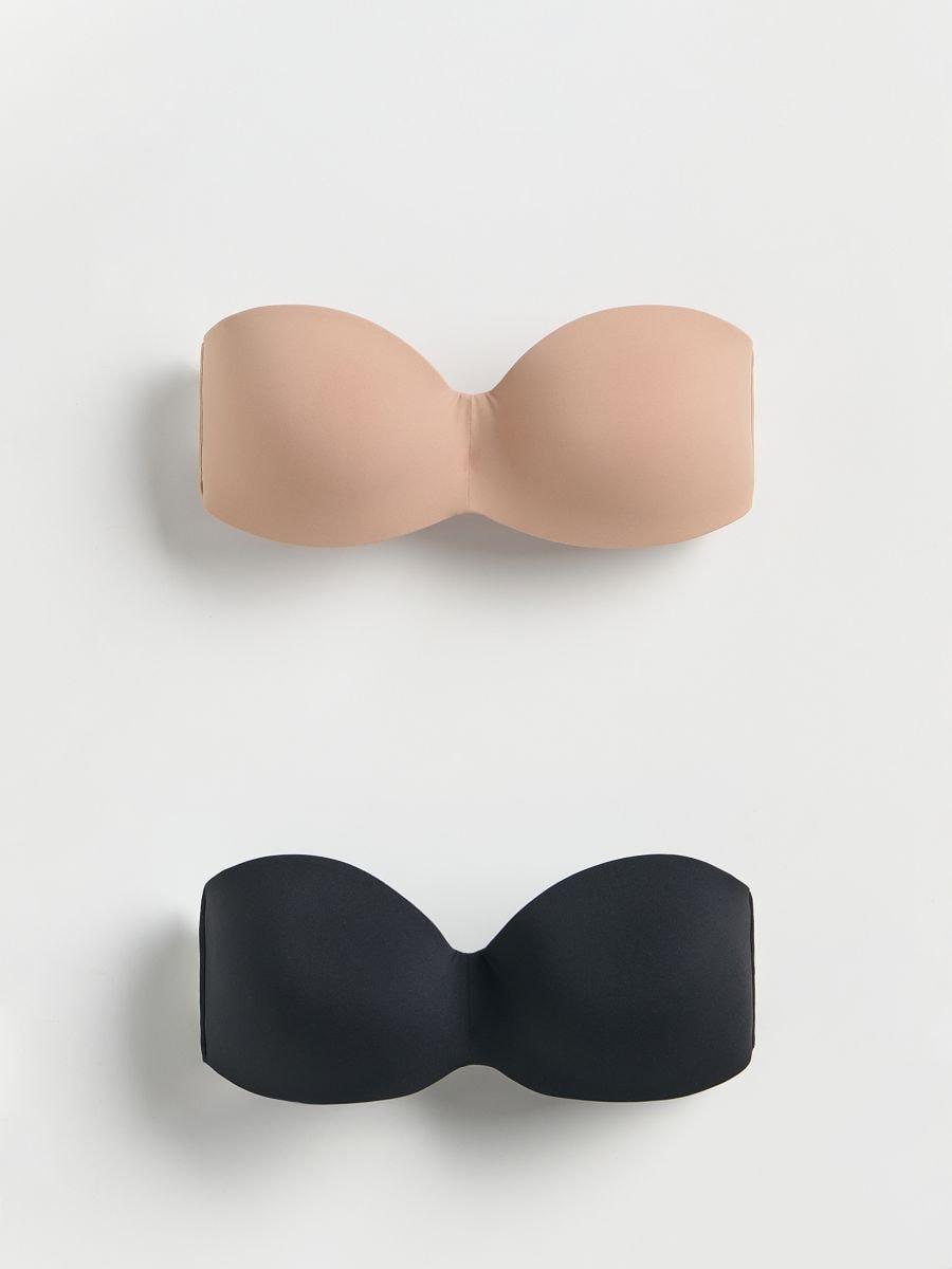 Black Set Of 2 Bandage Bras, , large image number 1
