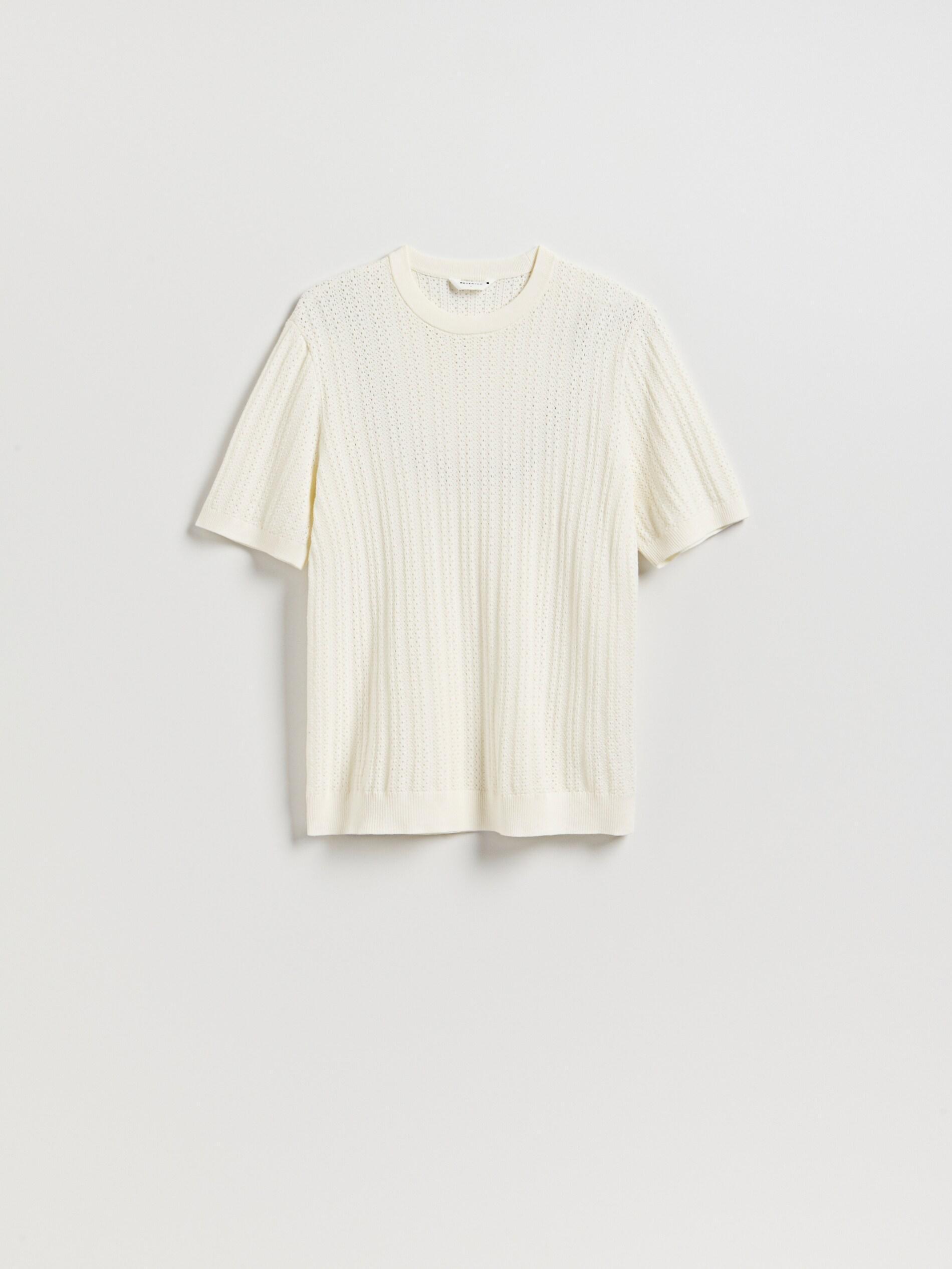 White Openwork Jumper With Viscose Blend, White, large image number 4