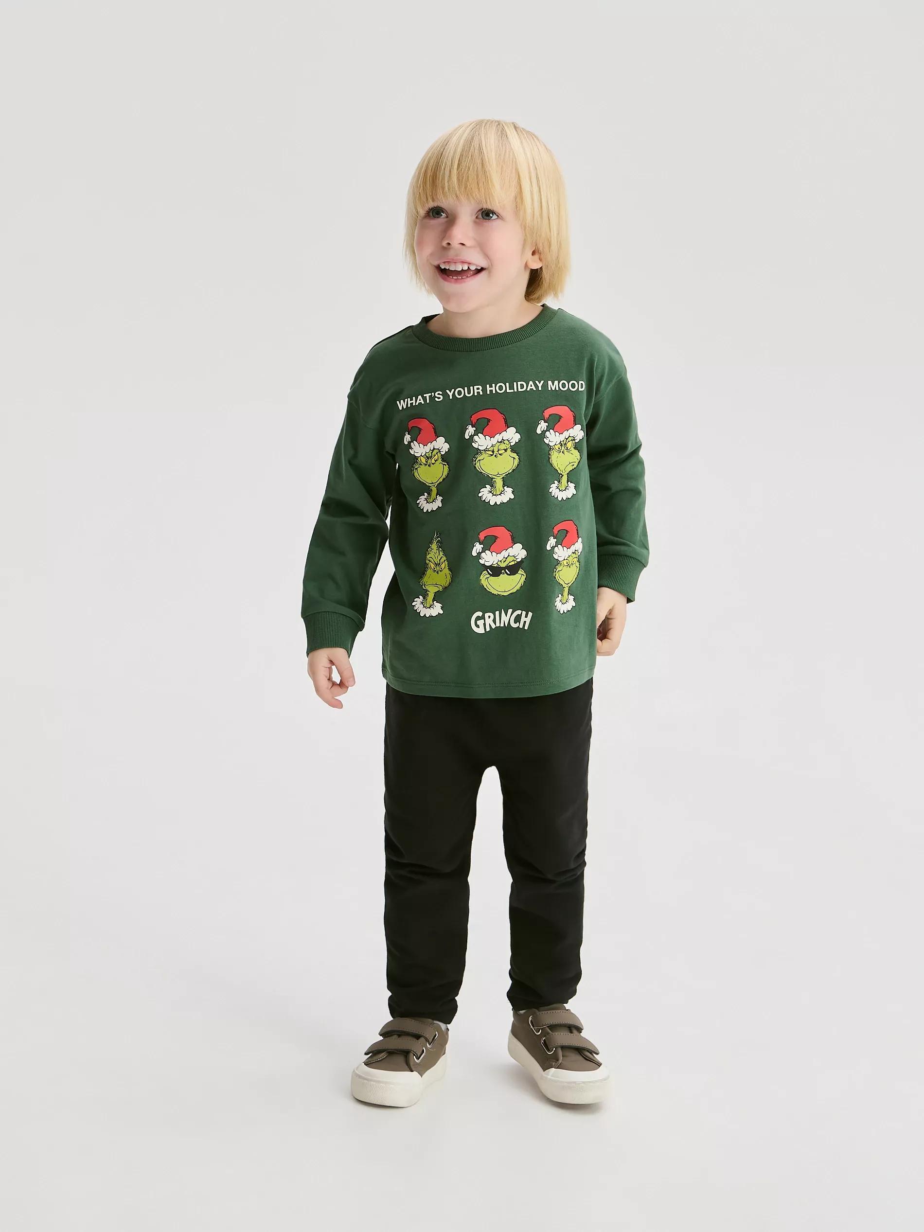 Green T-Shirt, Kids Unisex, Khaki, large image number 2