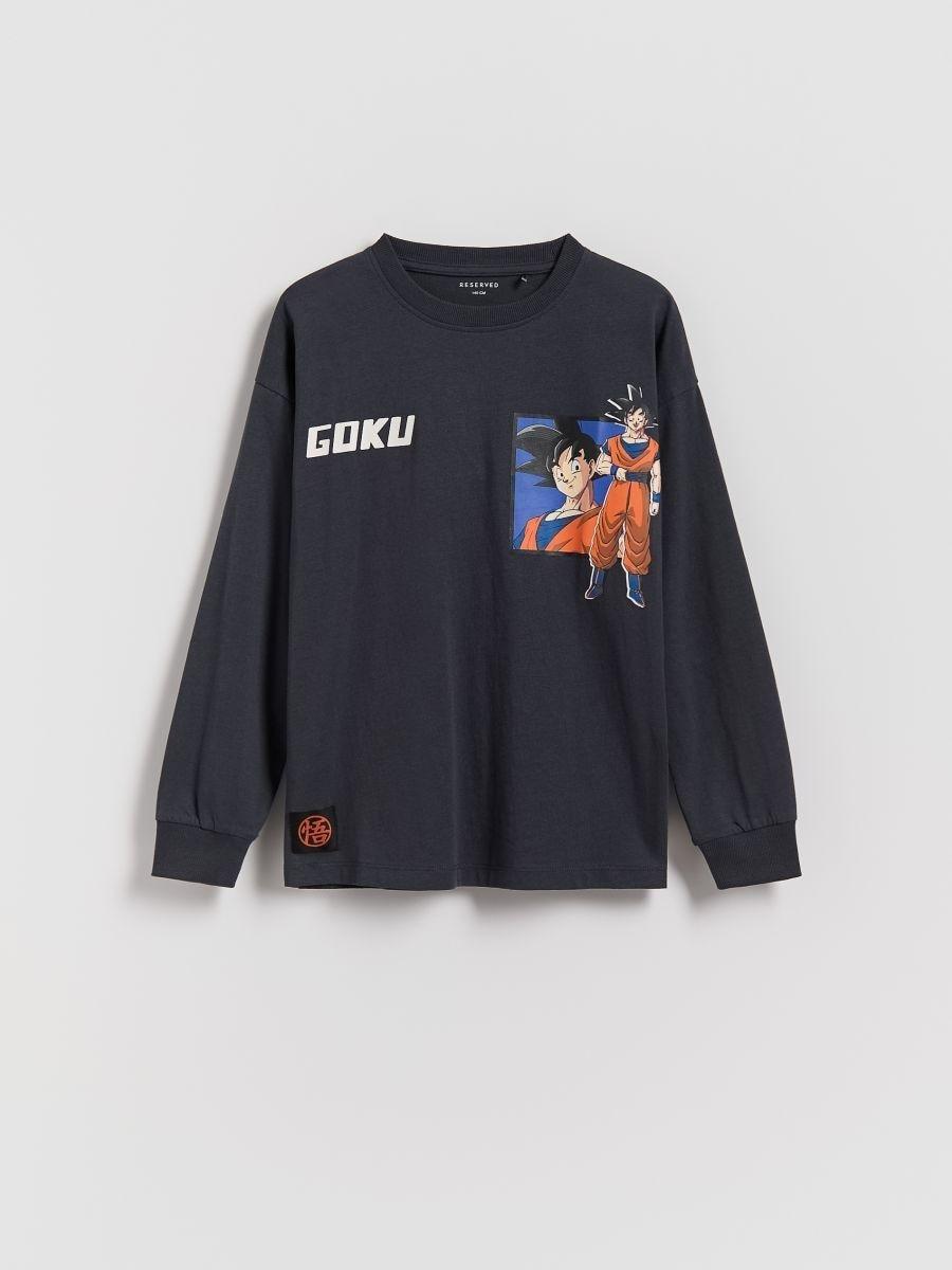 Grey Dragon Ball Z Longsleeve T-Shirt, Grey, large image number 1