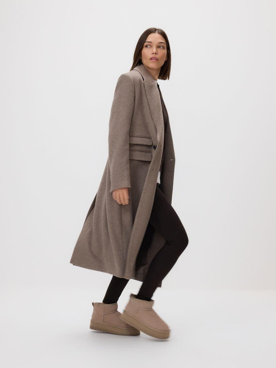 ليجينز غني بالقطن بني, Brown, medium