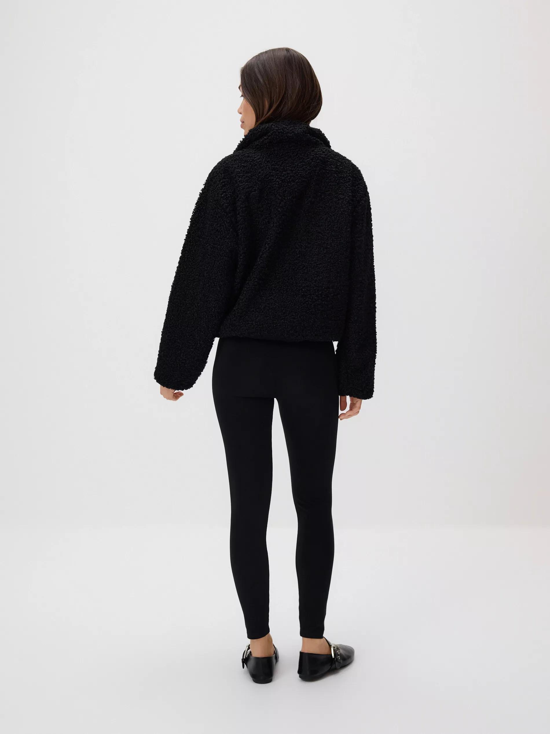 Black Cotton Rich Leggings, Black, large image number 5