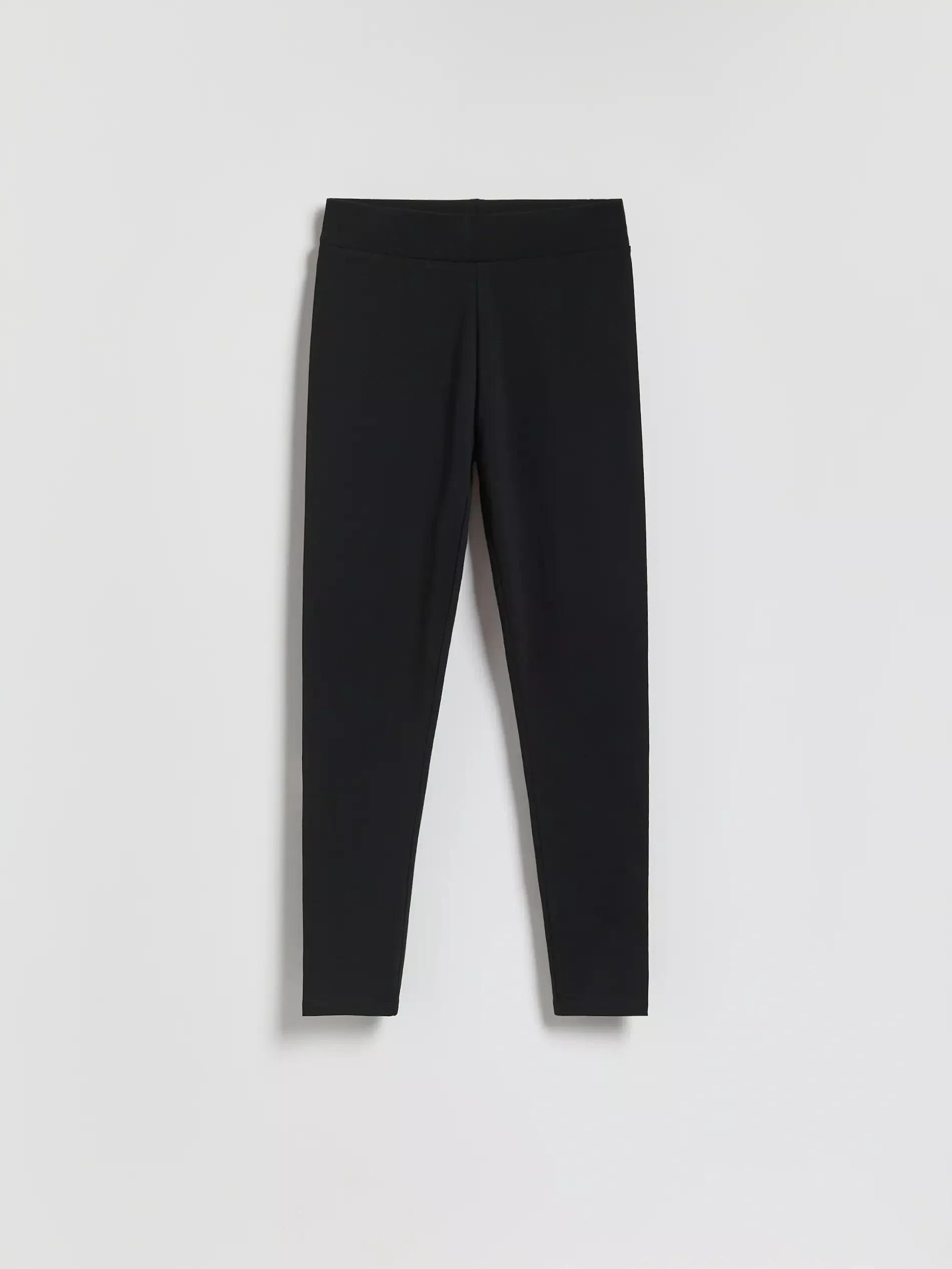 Black Cotton Rich Leggings, Black, large image number 6