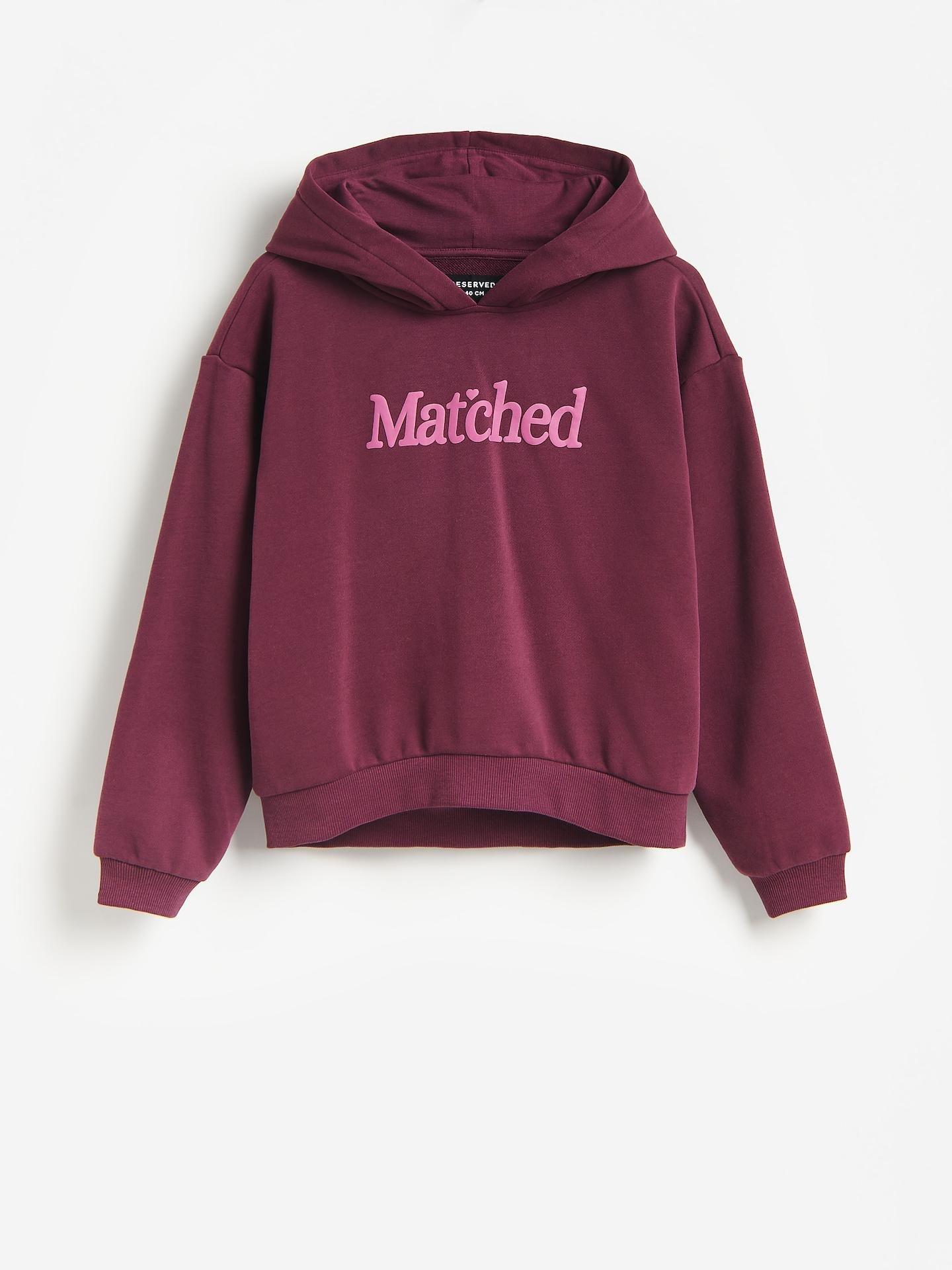 Red Printed Sweatshirt, Burgundy, large image number 3