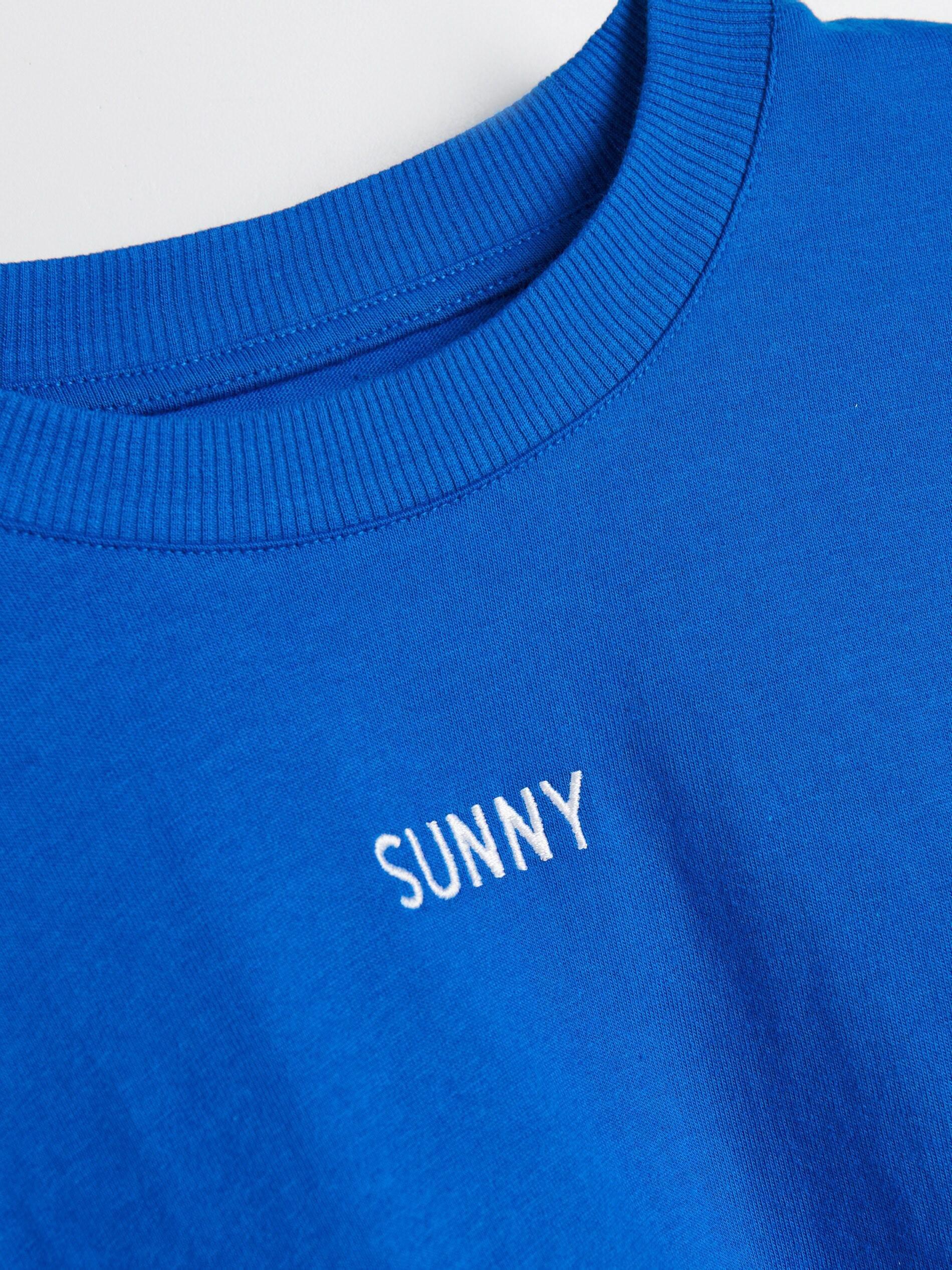 Navy T-Shirt With Embroidery, , large image number 3