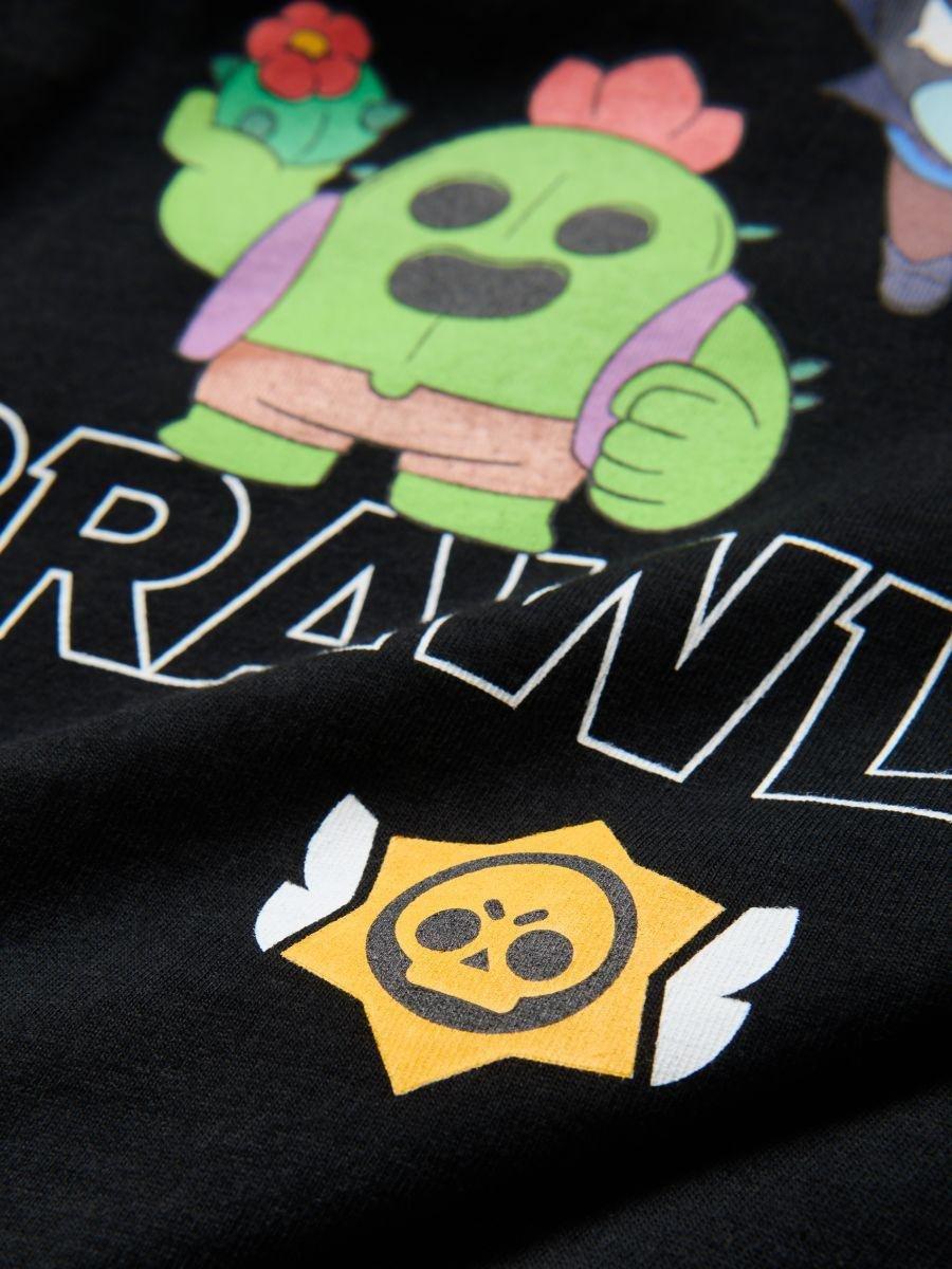 Black Brawl Stars Long Sleeve Shirt, Black, large image number 2