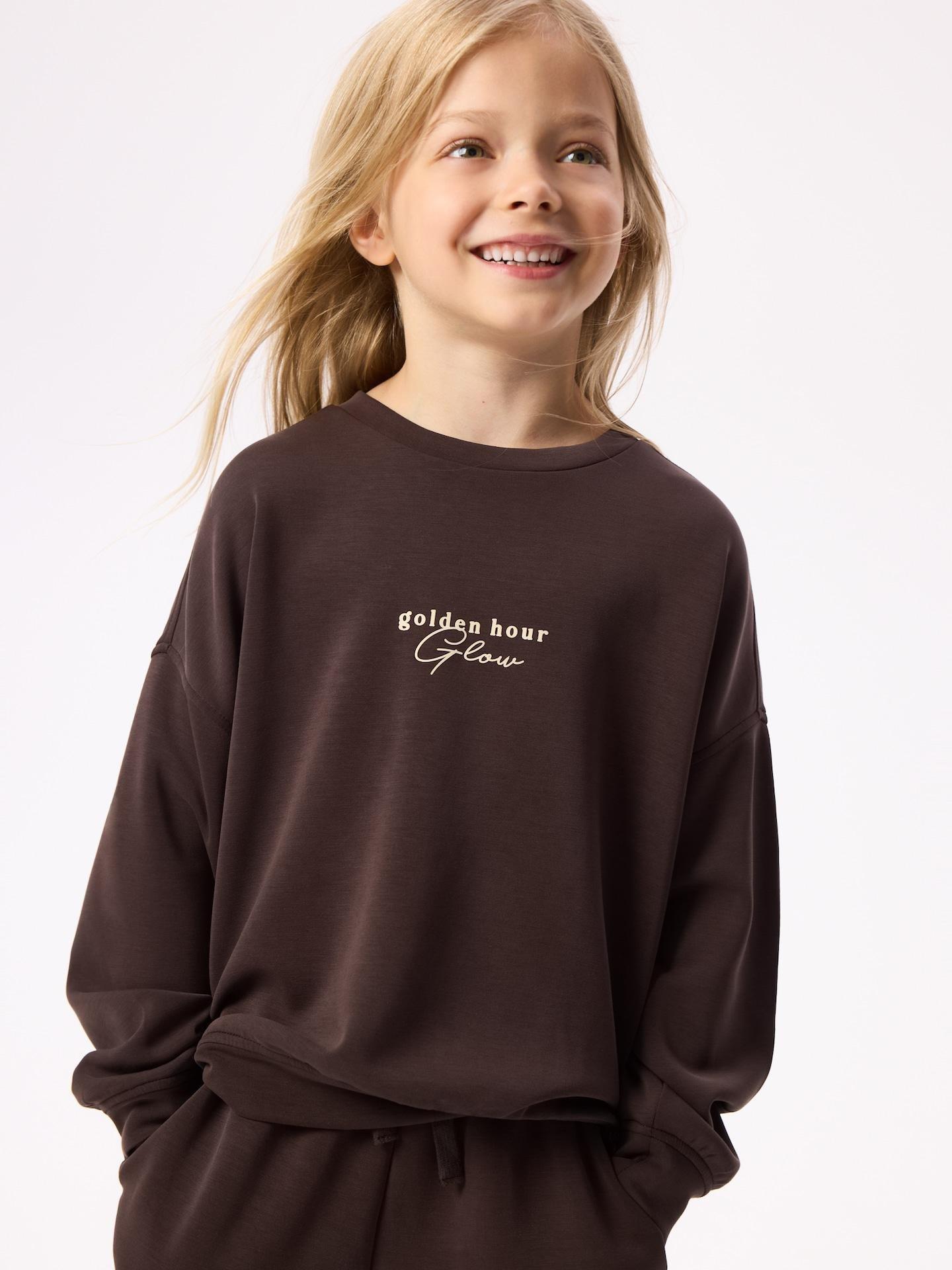 Brown Modal Blend Sweatshirt, Brown, medium