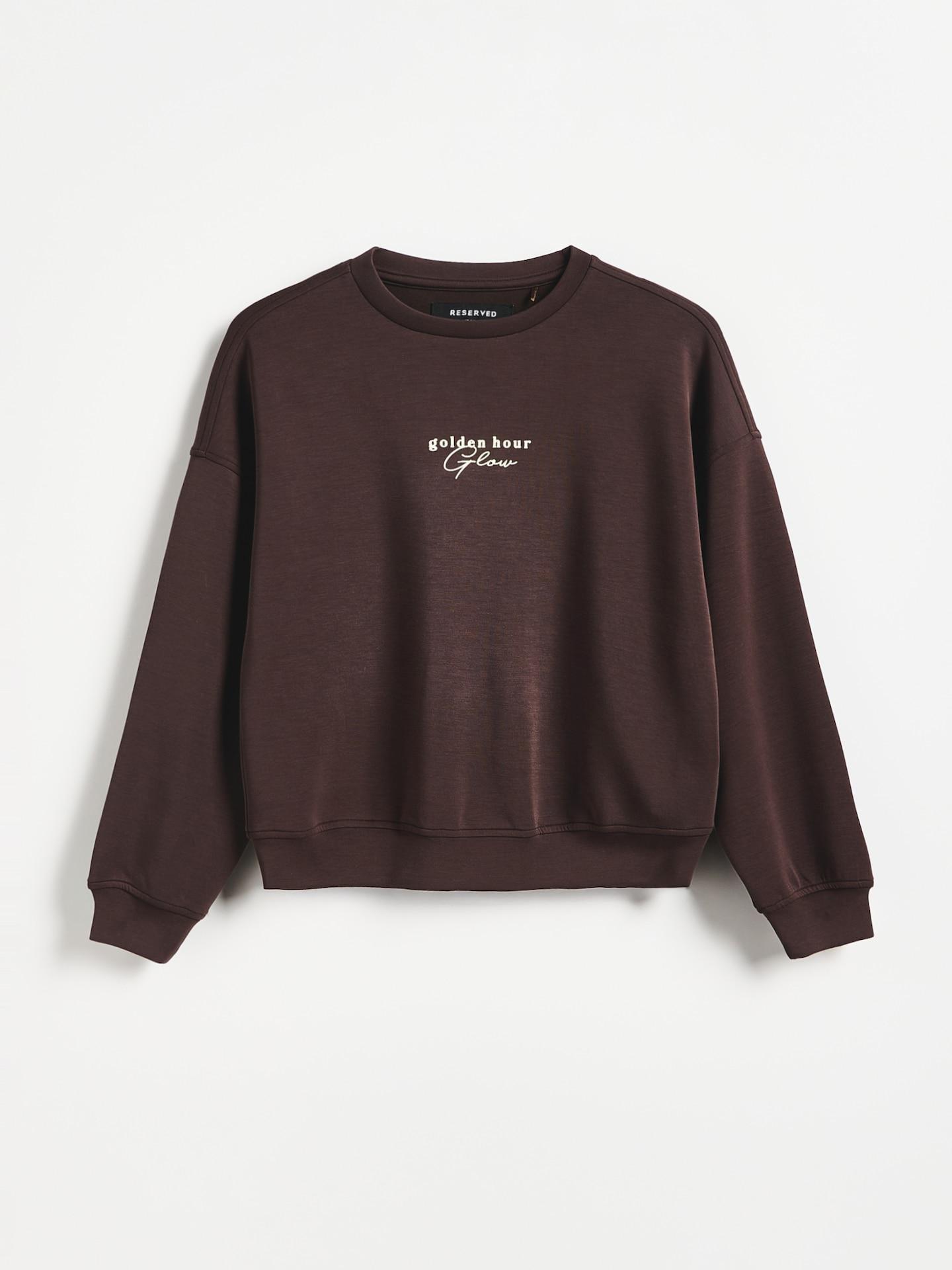 Brown Modal Blend Sweatshirt, Brown, medium