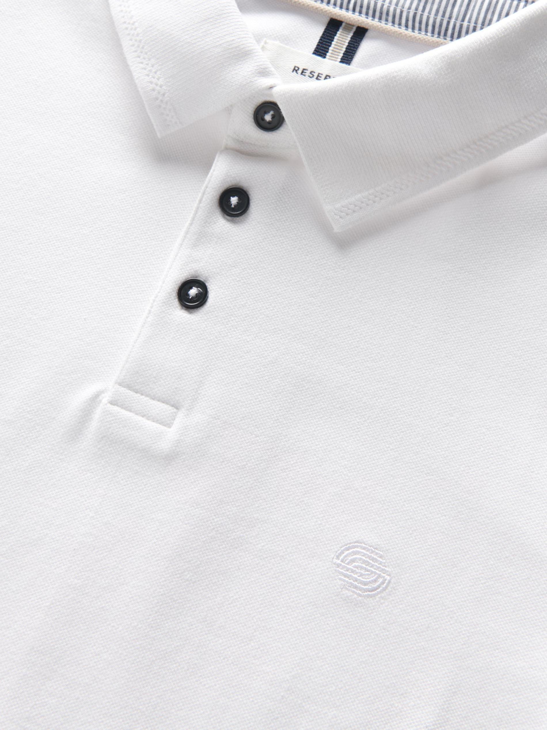 White Slim Fit Polo Shirt, , large image number 6