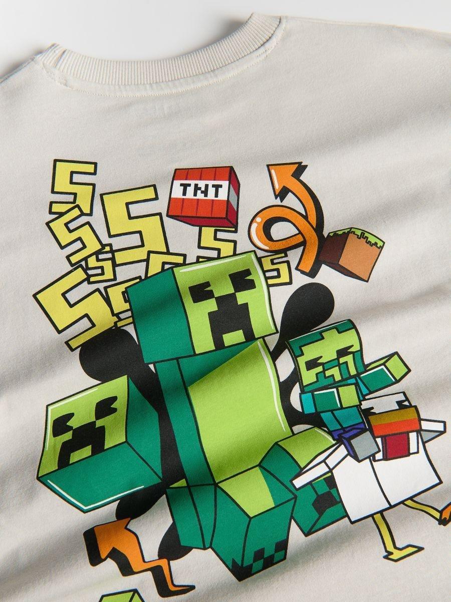 Grey Long Sleeve Shirt Minecraft, Light grey, medium