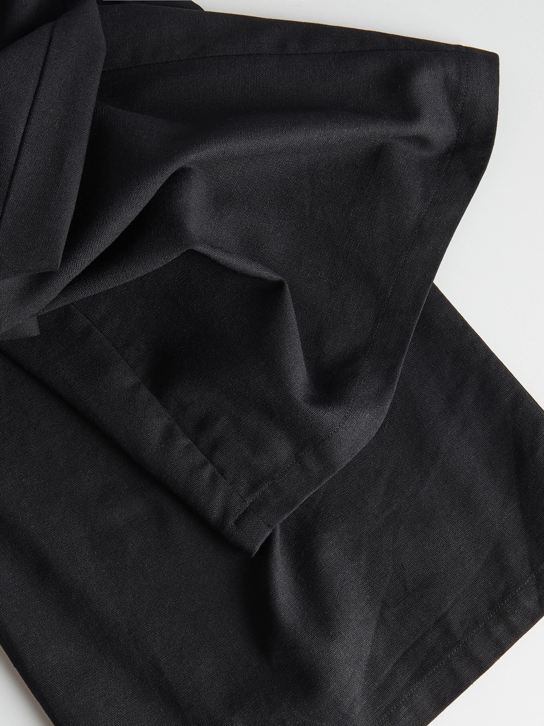 Black Linen Blend Jumpsuit, , large image number 5