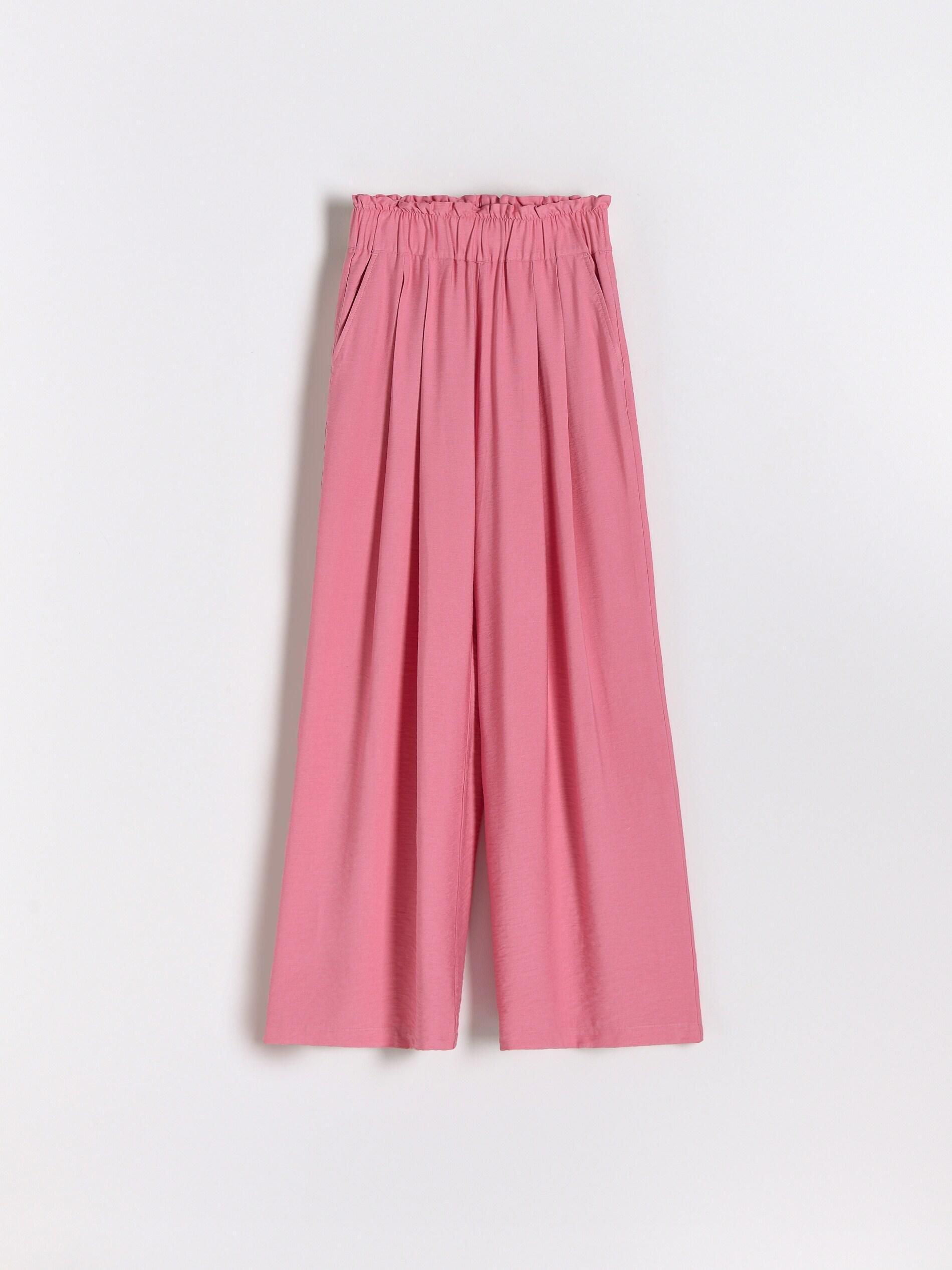 Pastel Pink Viscose Rich Paperbag Trousers, , large image number 4