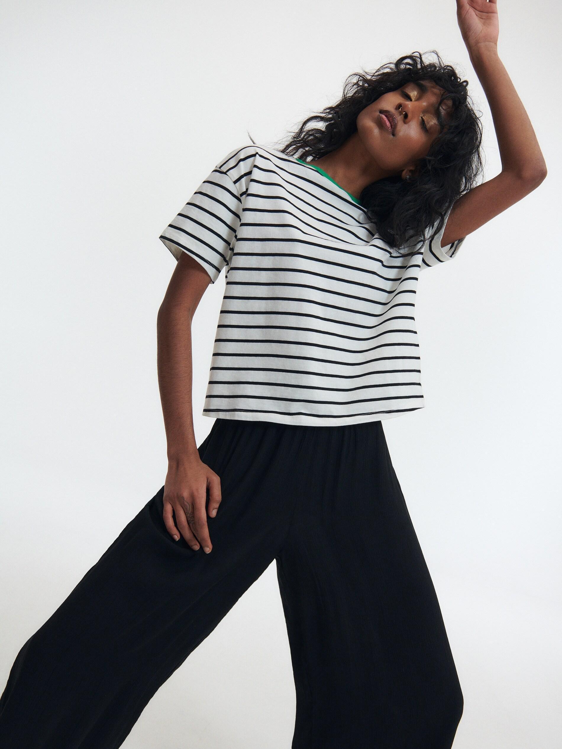 Black Viscose Trousers , , large image number 3