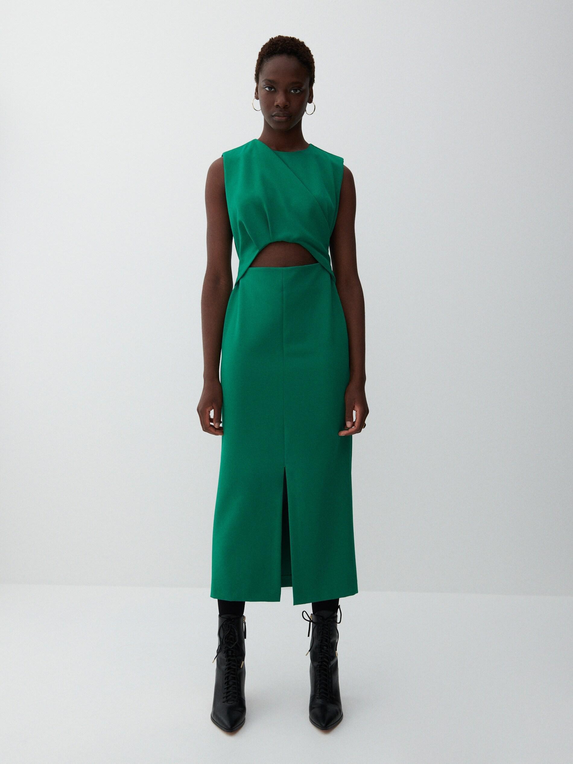 Fresh Green Midi Dress, Women, , large image number 1