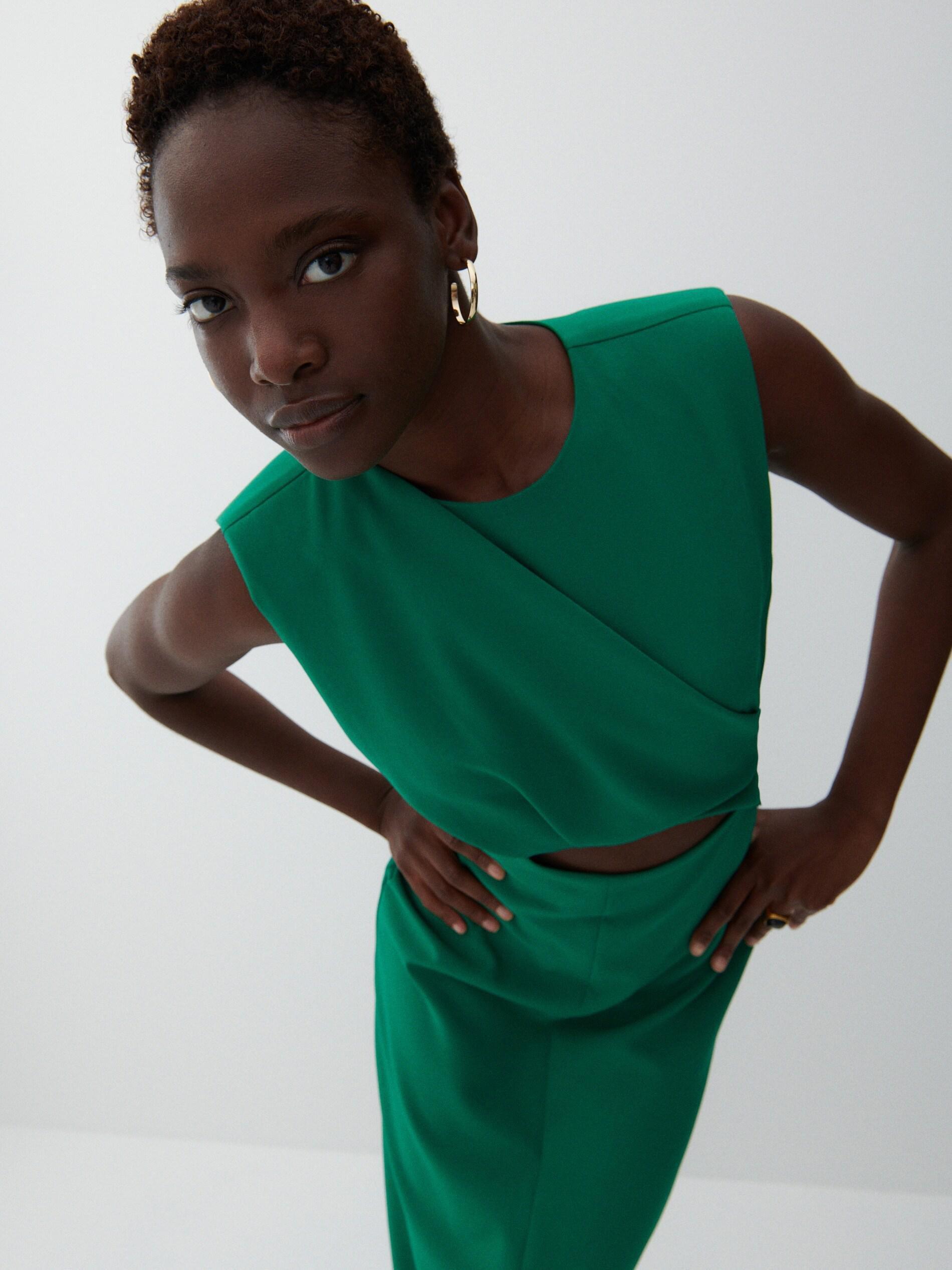 Fresh Green Midi Dress, Women, , large image number 3