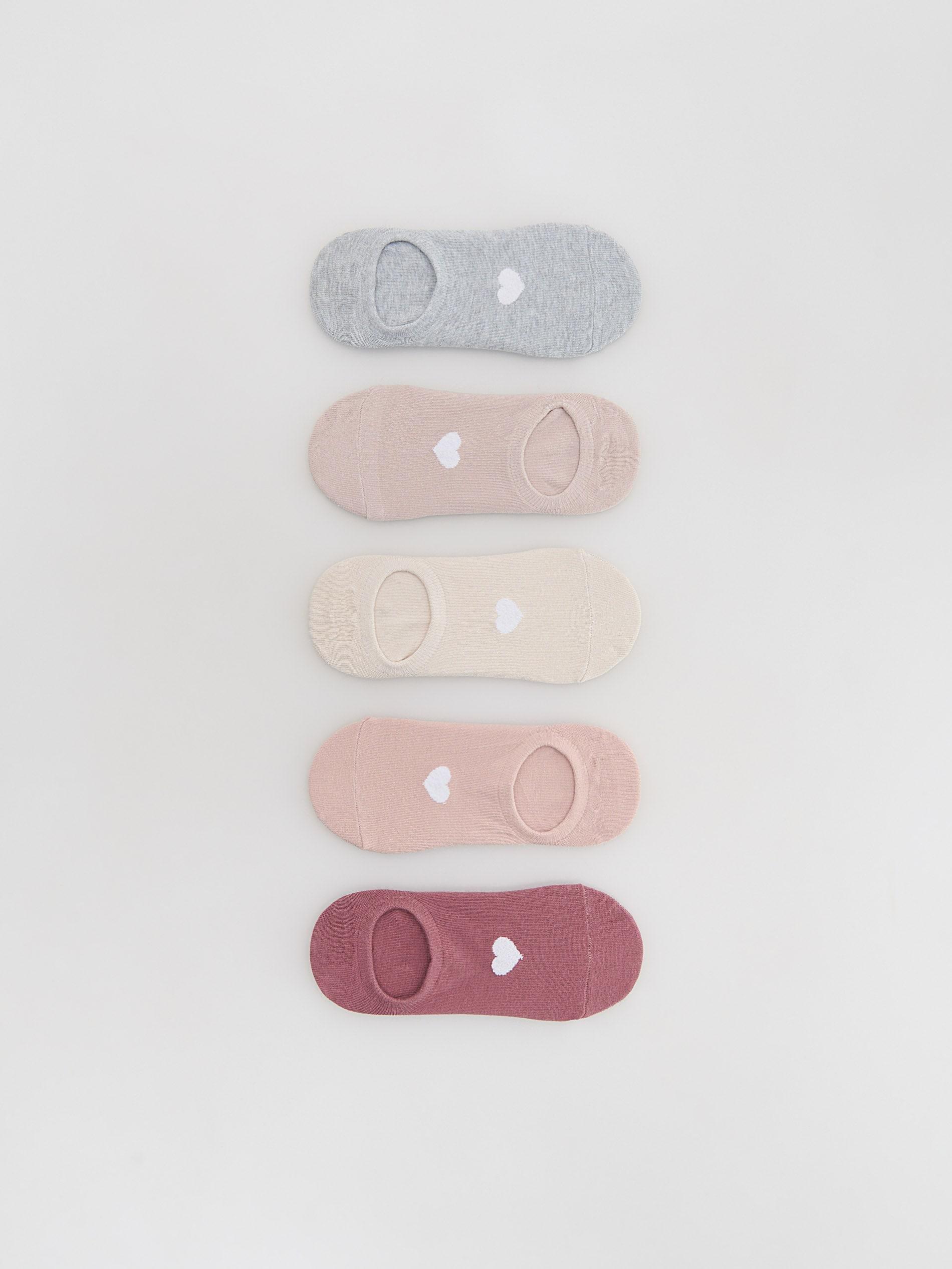 LIGHT GREY Cotton socks 5 pack, , large image number 0