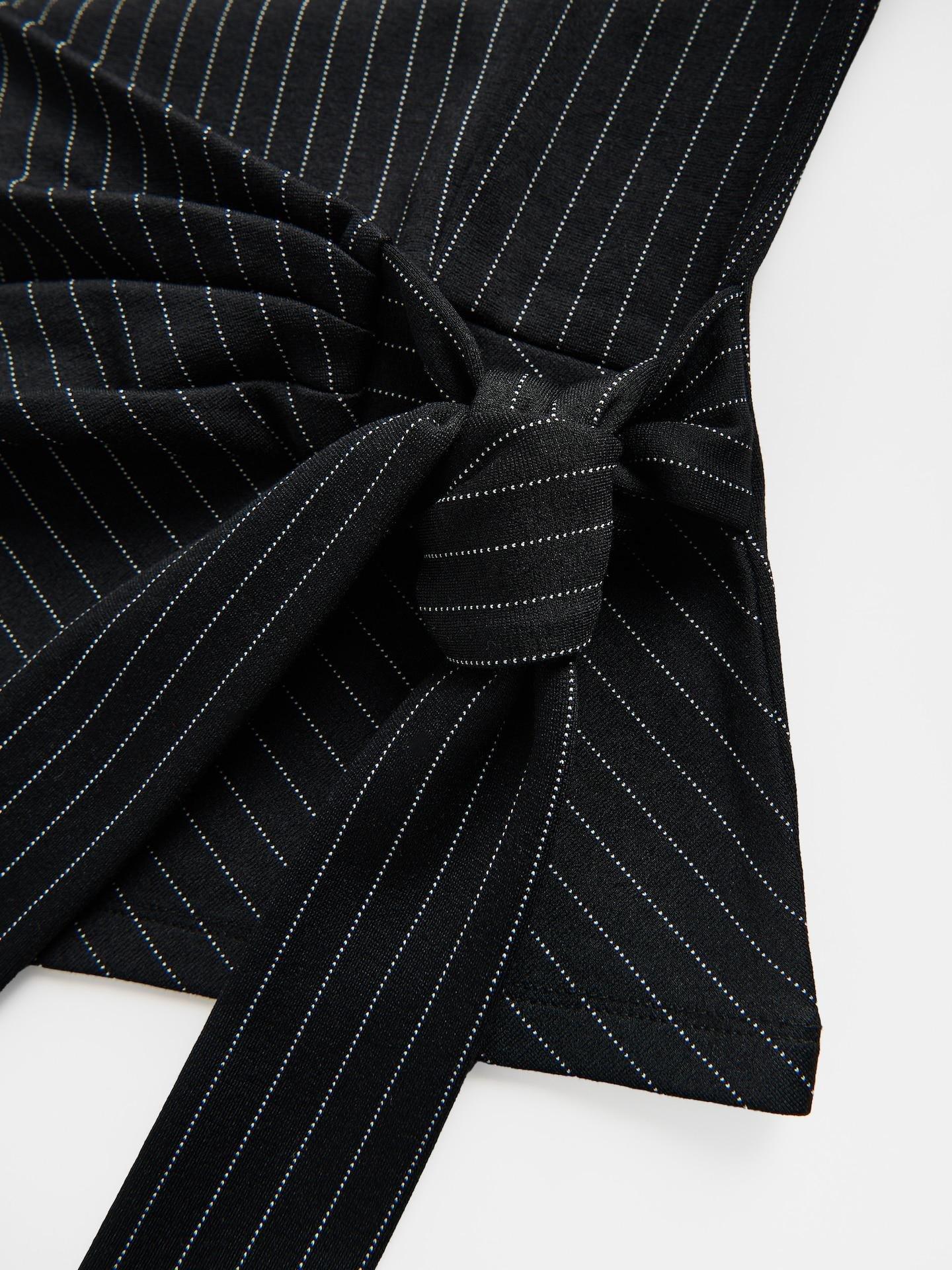 Black Blouse With Tie Details, Black, large image number 1