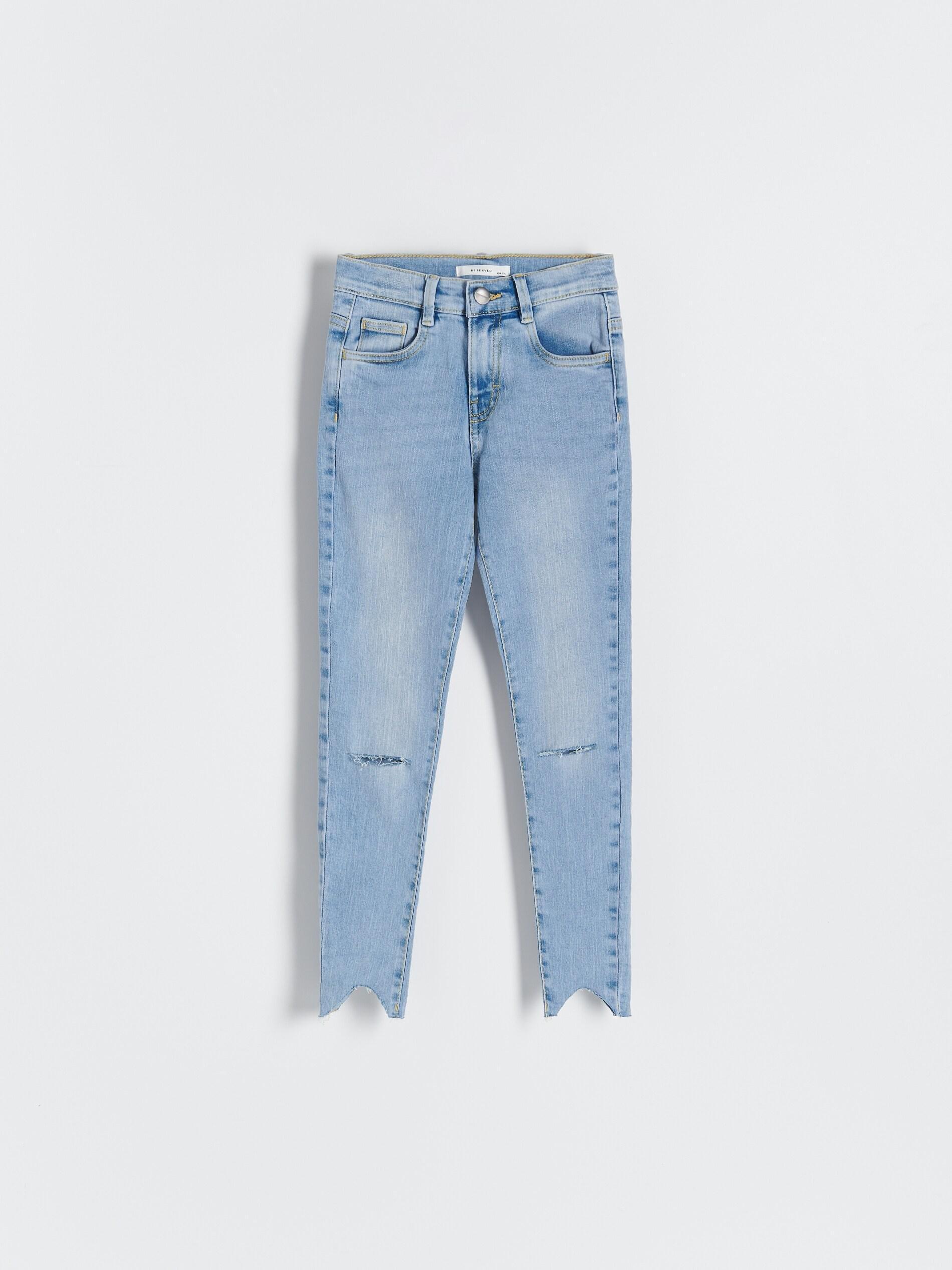 Blue Ripped slim jeans, , large image number 7