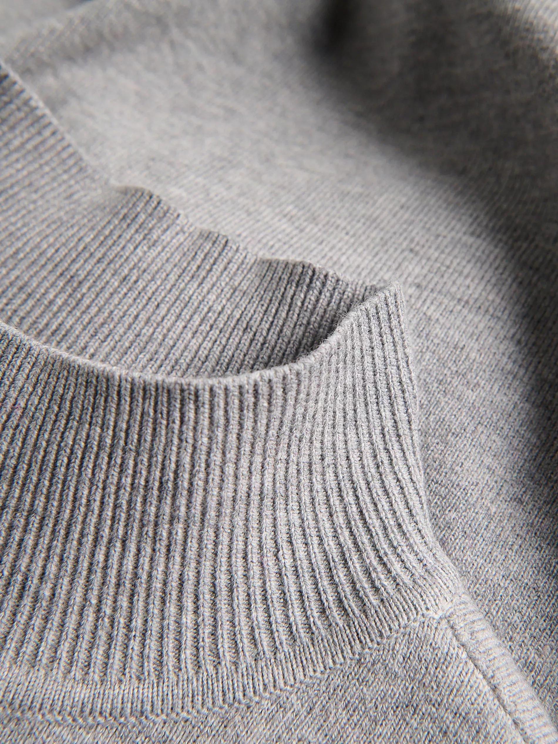 Grey Jersey Top With Tie Detail, Light grey, large image number 5
