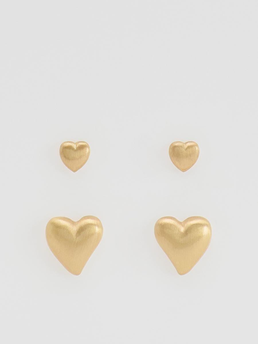 Gold Earrings, Golden, medium