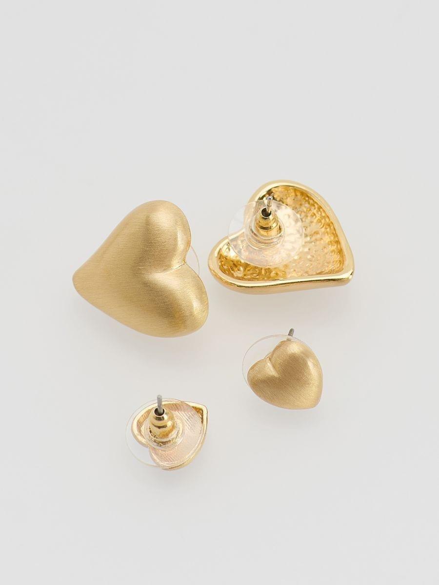 Gold Earrings, Golden, medium