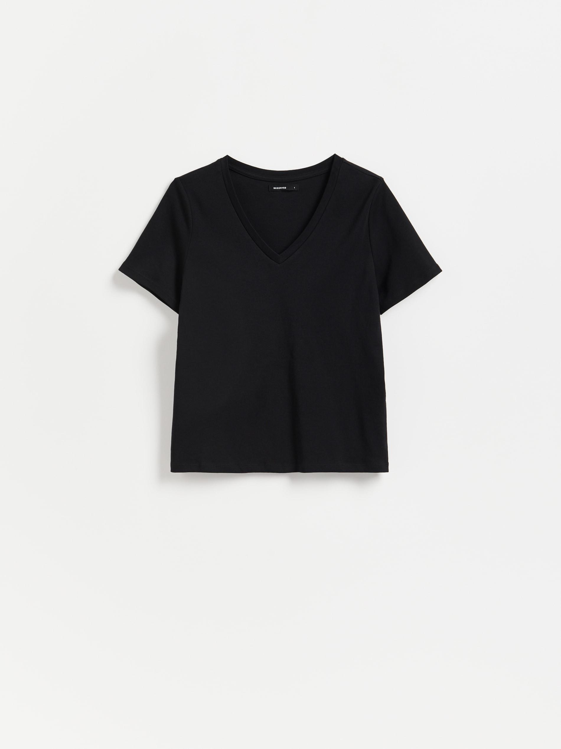Black Cotton T-Shirt, Black, medium