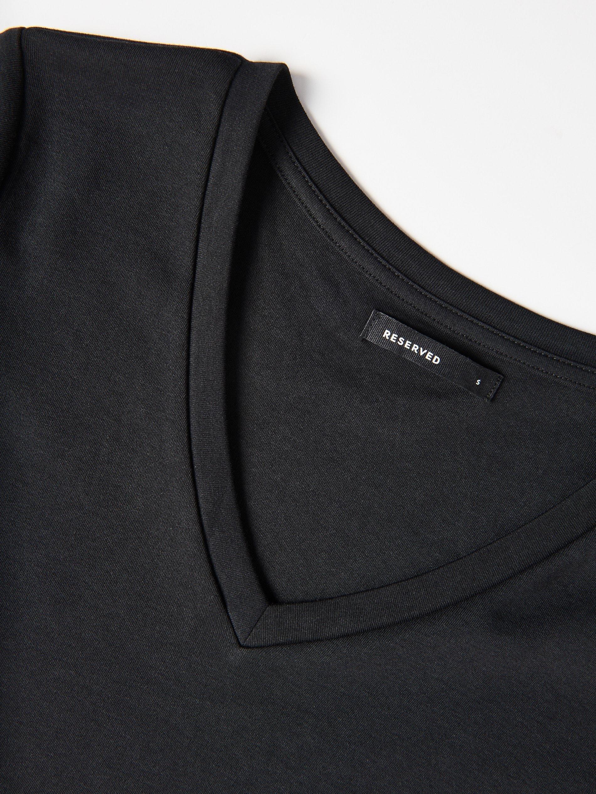 Black Cotton T-Shirt, Black, large image number 1