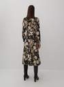 Reserved - Beige Patterned Viscose Dress, Women