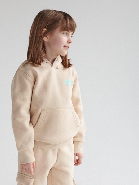 Reserved - Beige Sweatshirt With A Print, Kids Girl
