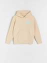 Reserved - Beige Sweatshirt With A Print, Kids Girl