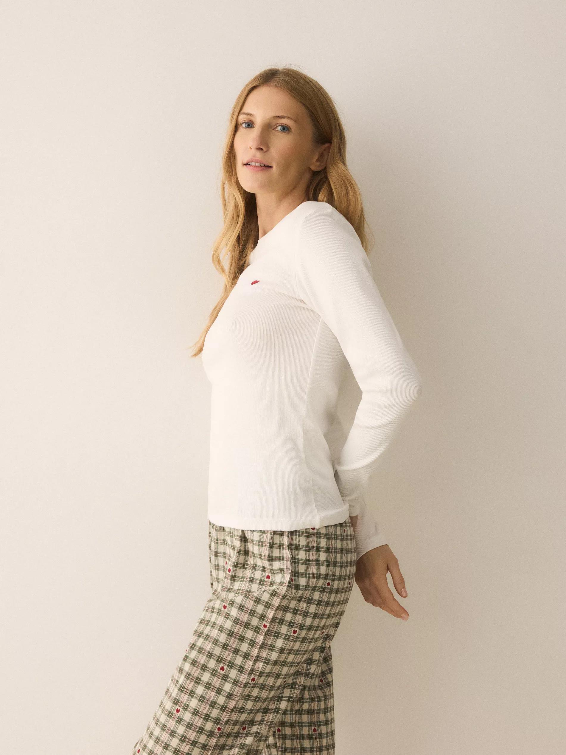 Green Two Piece Cotton Pyjama Set, Green, medium