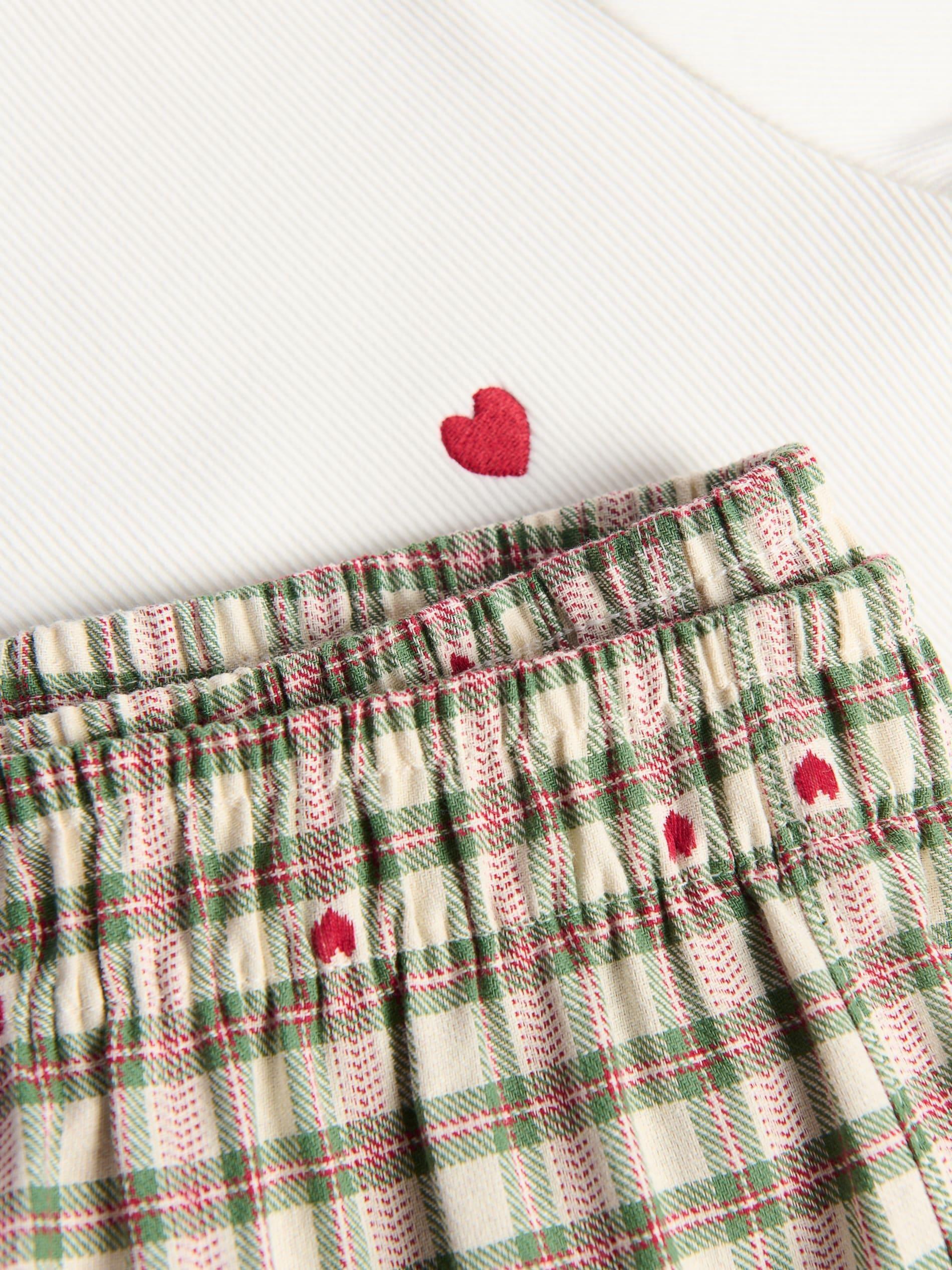 Green Two Piece Cotton Pyjama Set, Green, large image number 5