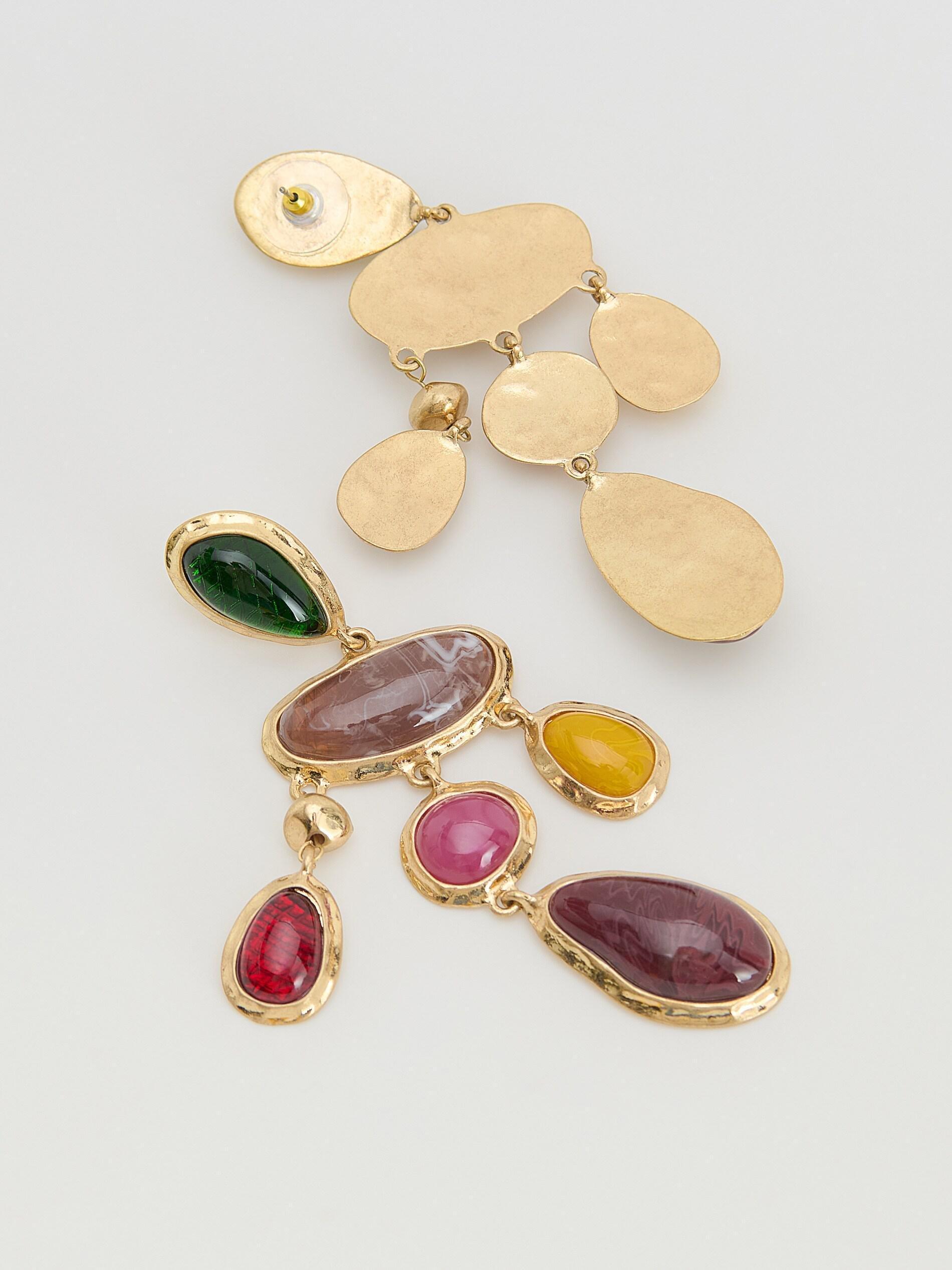 Multicolor Dangle Earrings, Multicolor, large image number 2