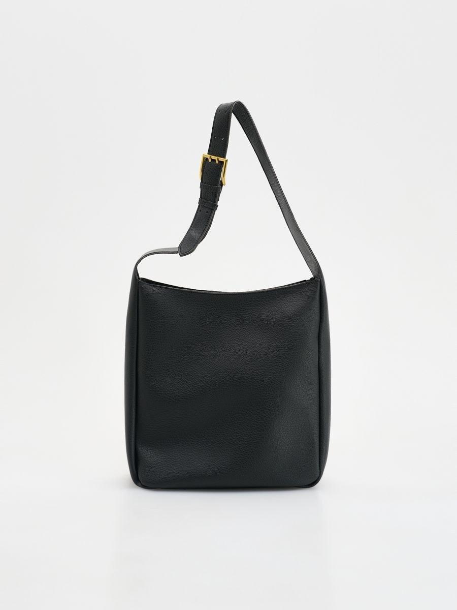 Black Shoulder Bag, Black, large image number 0