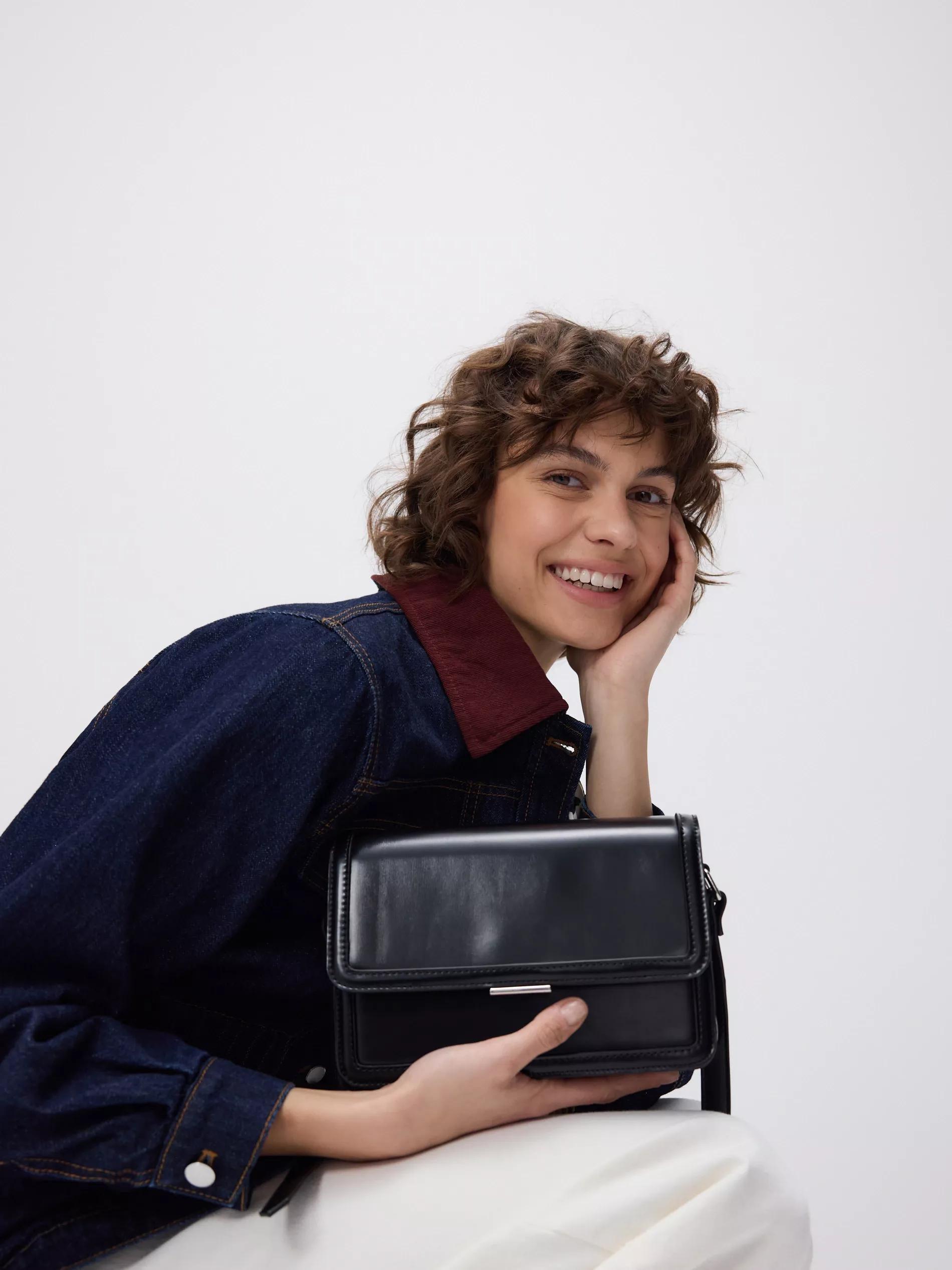 Black Crossbody Bag, Black, large image number 0