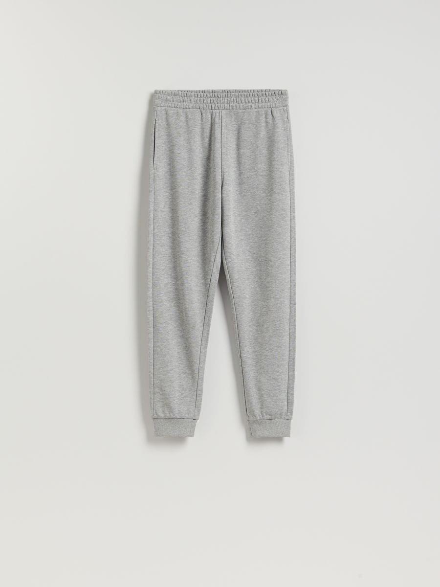 Grey Sweatpants With Cuffs, Light grey, large image number 1