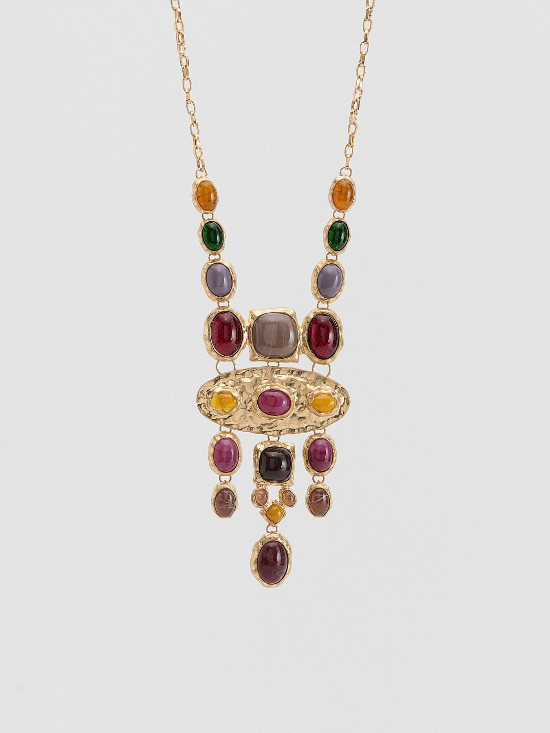 Multicolor Beaded Necklace, Multicolor, large image number 0