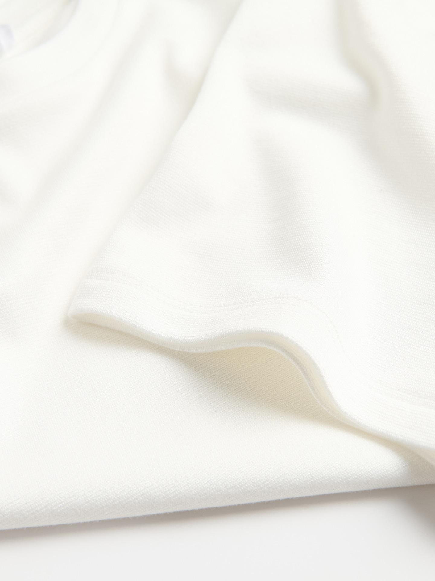 White T-Shirt With Viscose Blend, White, large image number 5