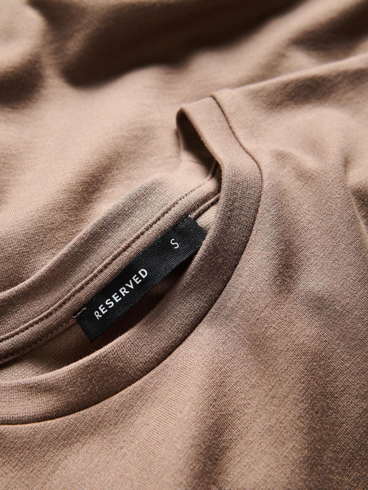 Brown T-Shirt With Viscose Blend, Brown, large image number 5