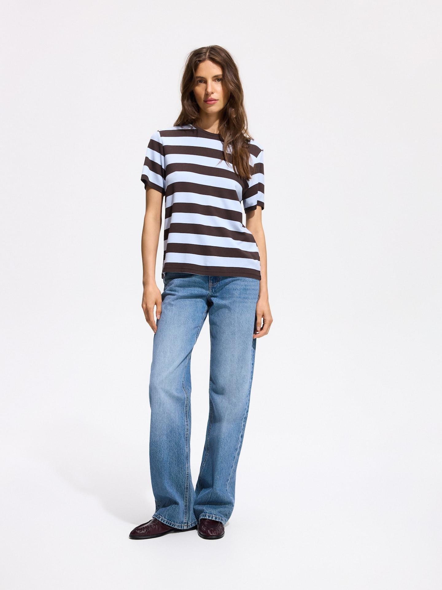 Brown T-Shirt With Viscose Blend, Brown, large image number 1