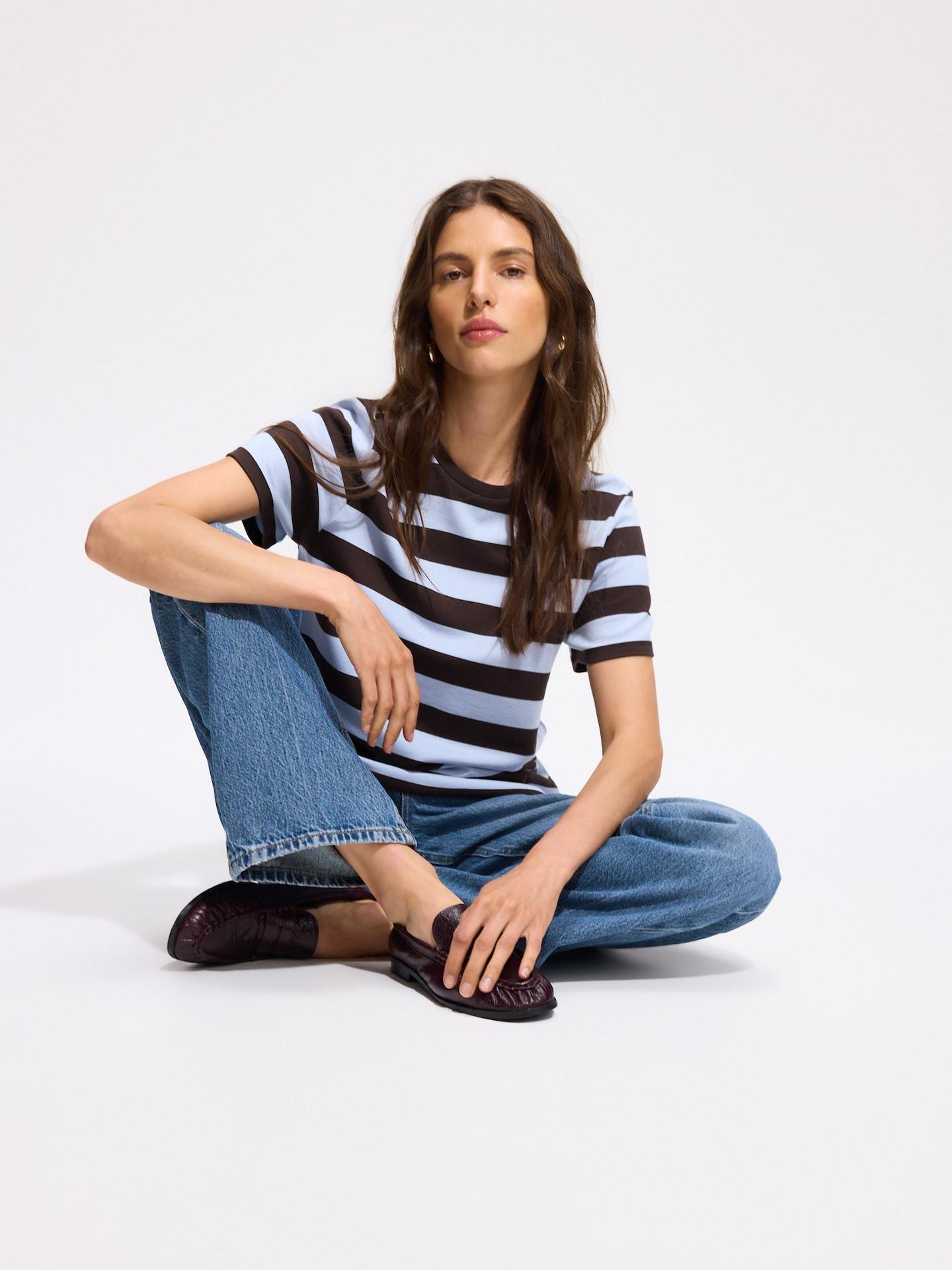 Brown T-Shirt With Viscose Blend, Brown, large image number 2