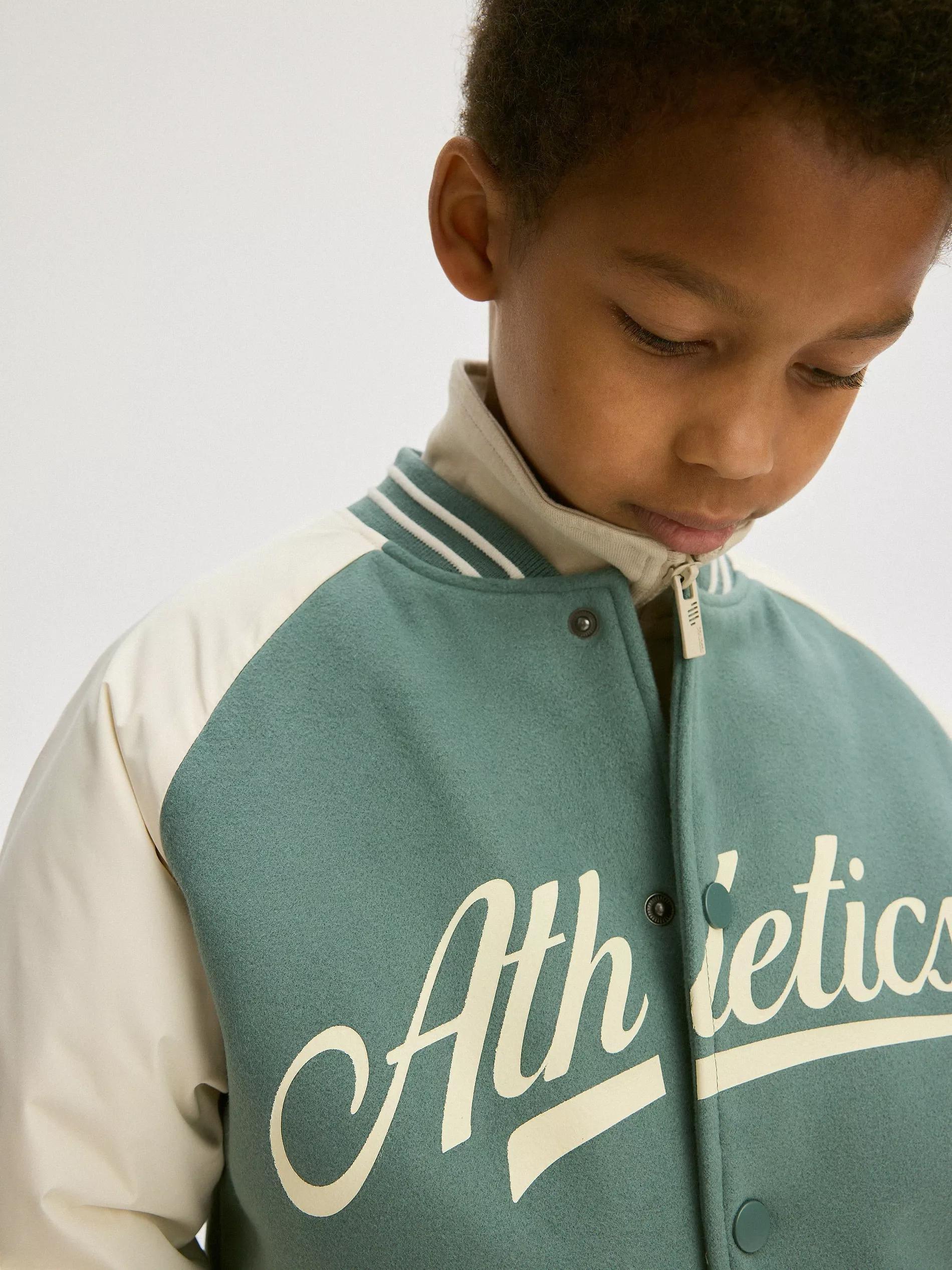 Reserved Green Collared Bomber Jacket Kids Boys Azadea Kuwait