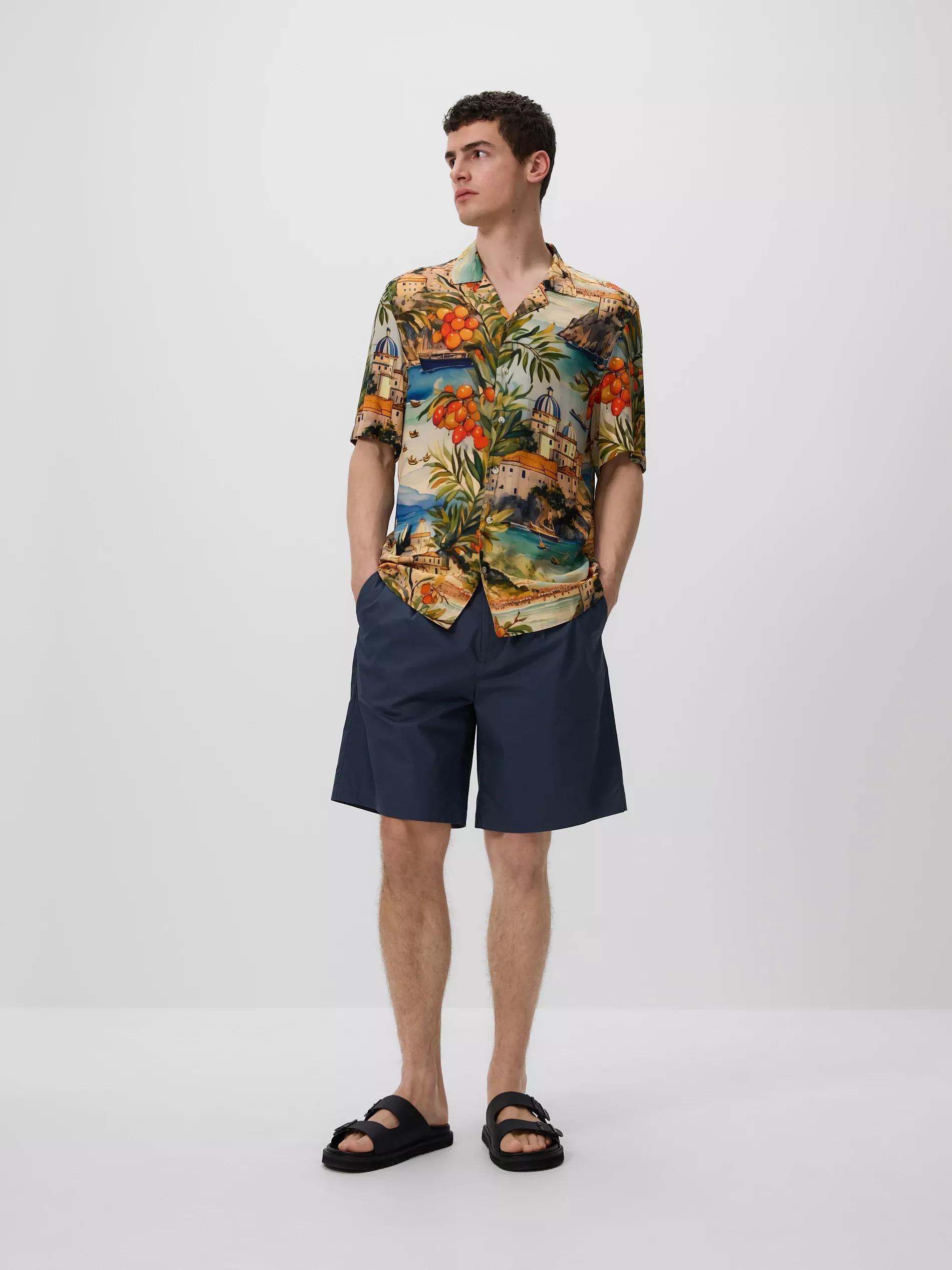 Multicolour Comfort Fit Viscose Shirt, Multicolor, large image number 0