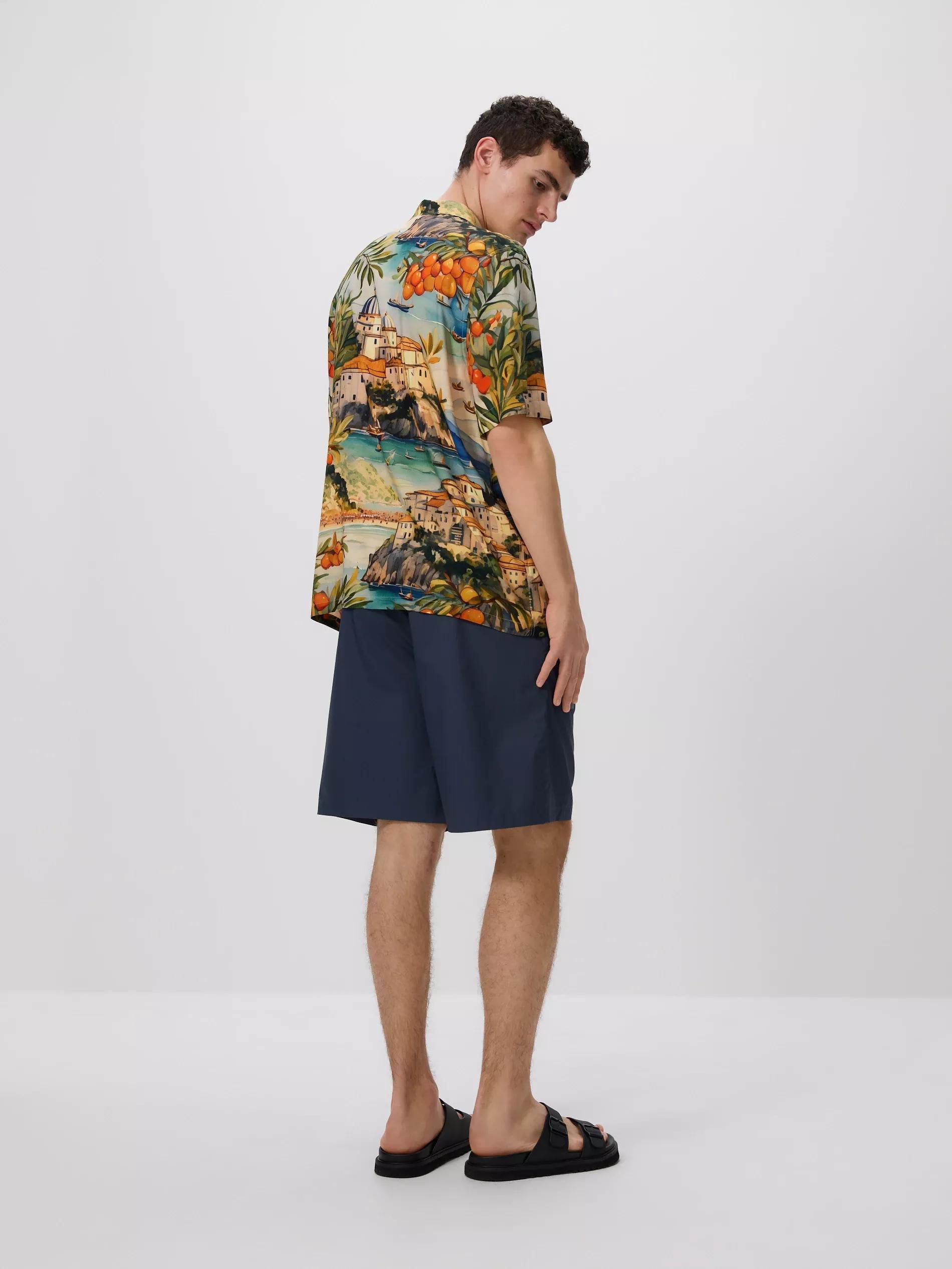 Multicolour Comfort Fit Viscose Shirt, Multicolor, large image number 1