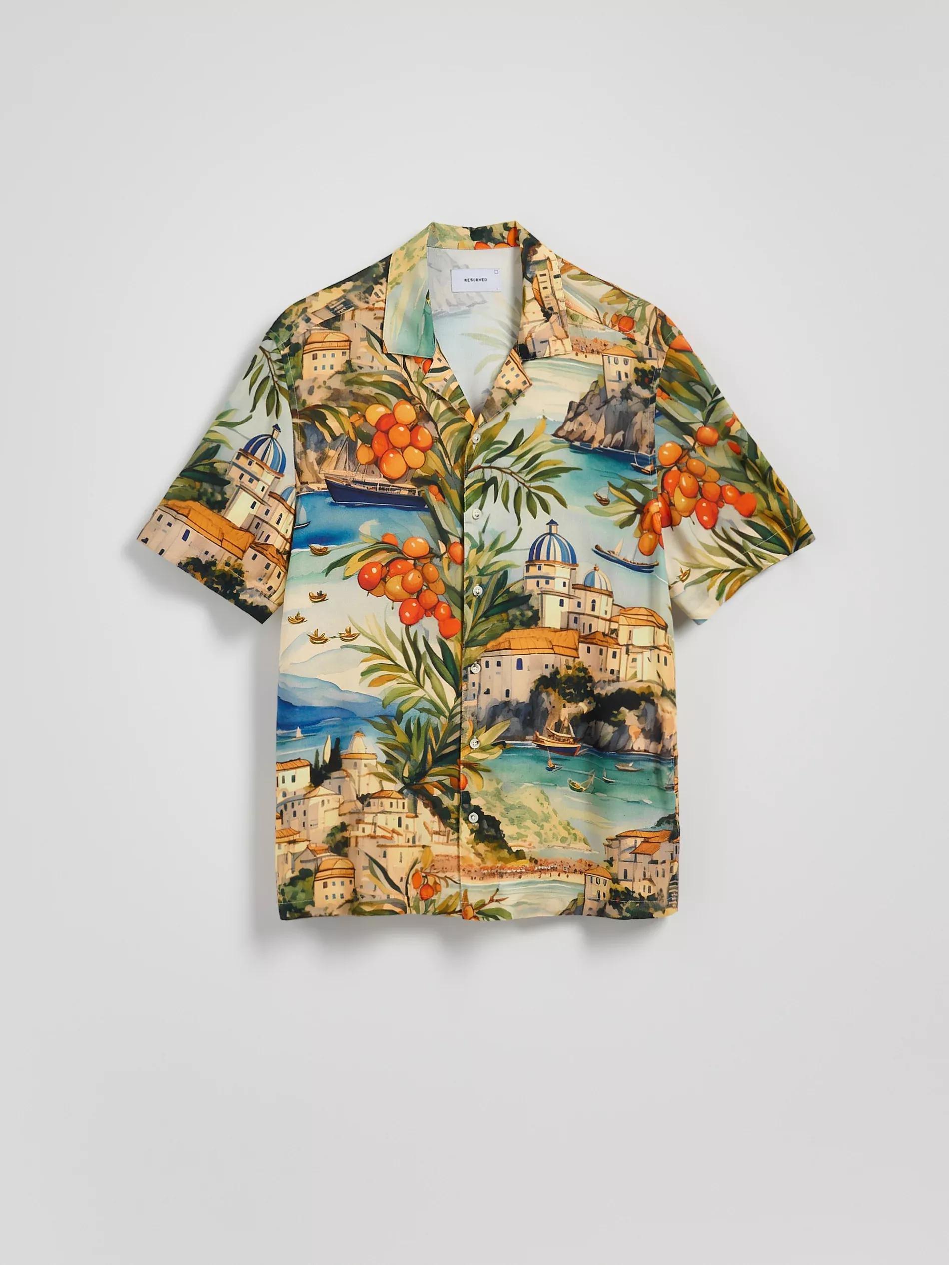 Multicolour Comfort Fit Viscose Shirt, Multicolor, large image number 4