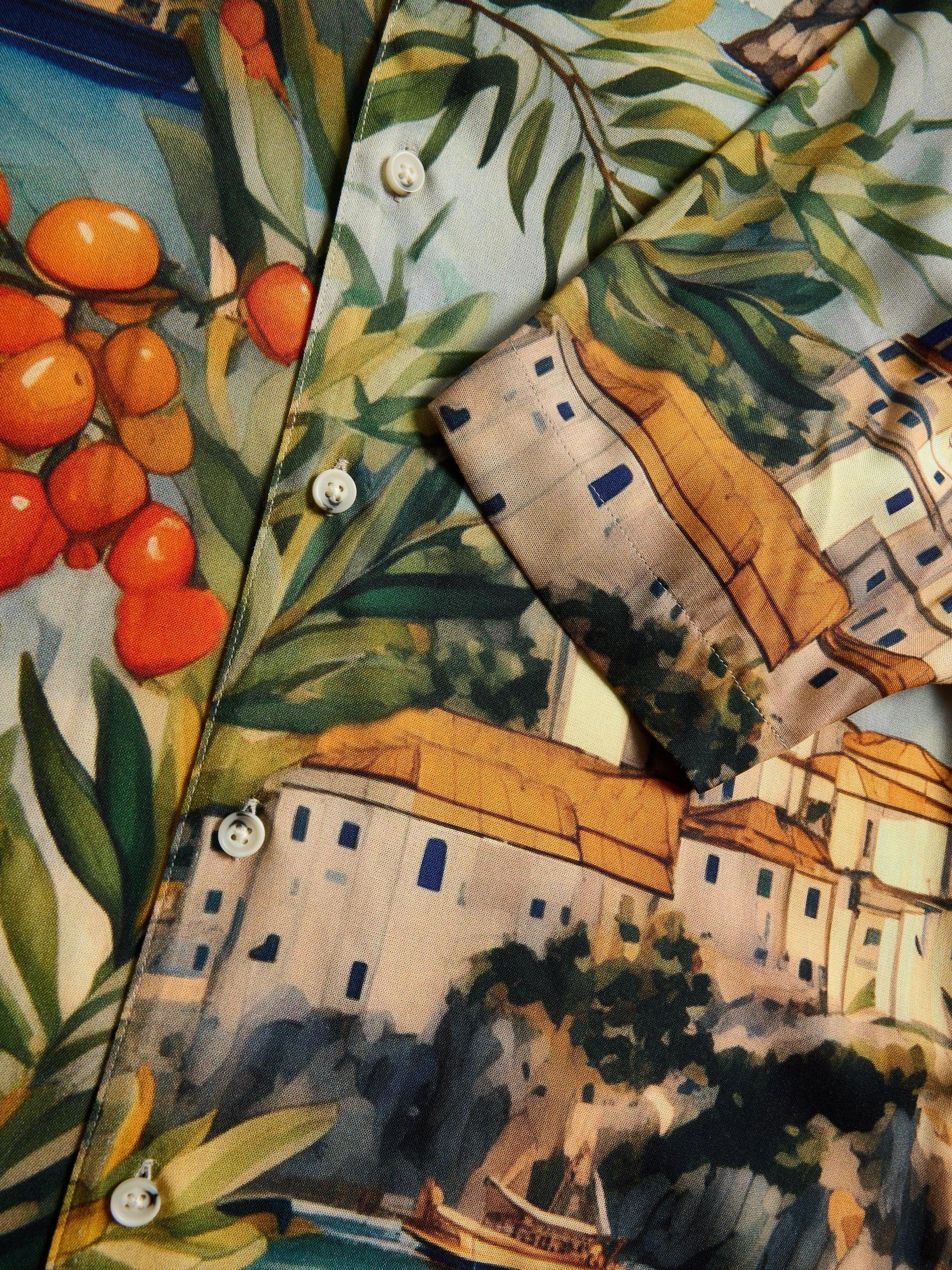 Multicolour Comfort Fit Viscose Shirt, Multicolor, large image number 5