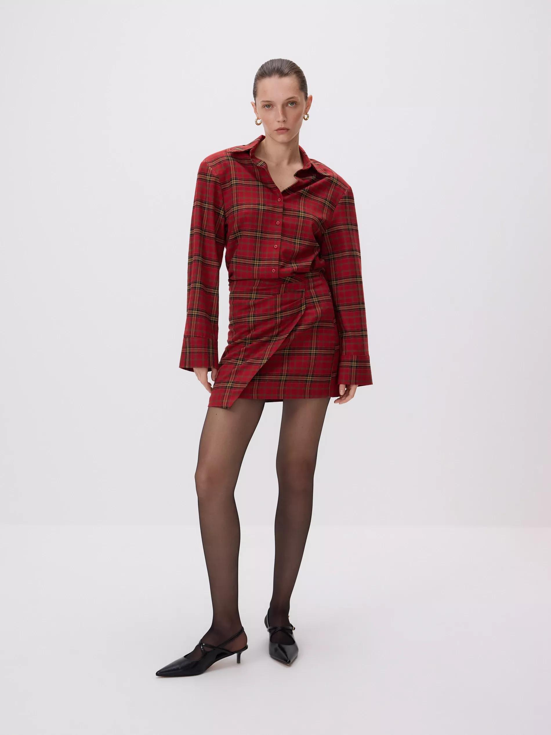 Multicolour Check Mini Skirt, , large image number 0