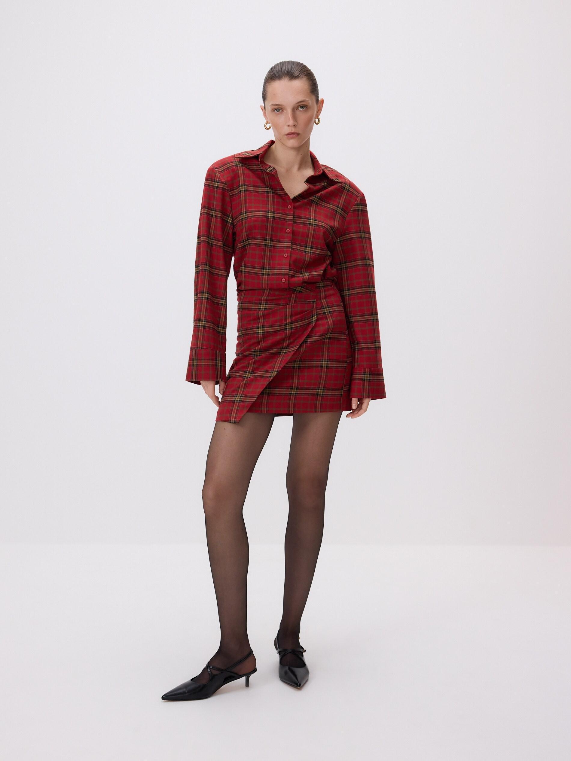 MULTICOLOR Check mini skirt, Multicolor, large image number 0